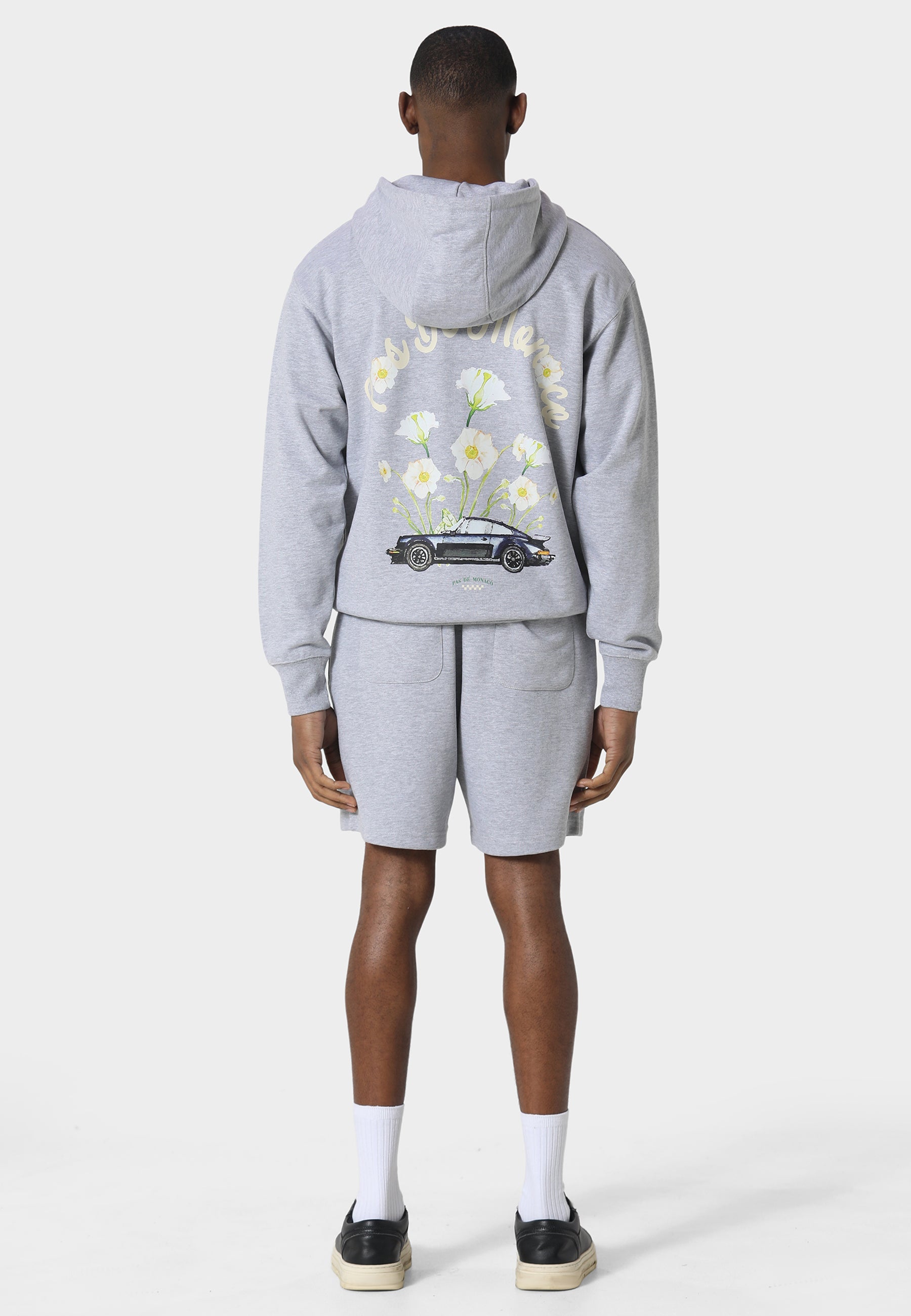 Pas De Monaco Fleur De Route Marl Grey Hoodie