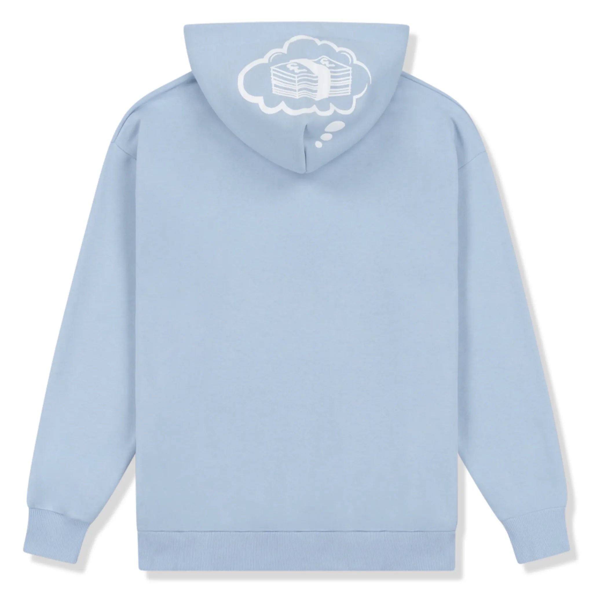 Back view of Fully Paid Dreams Sky Blue White Hoodie