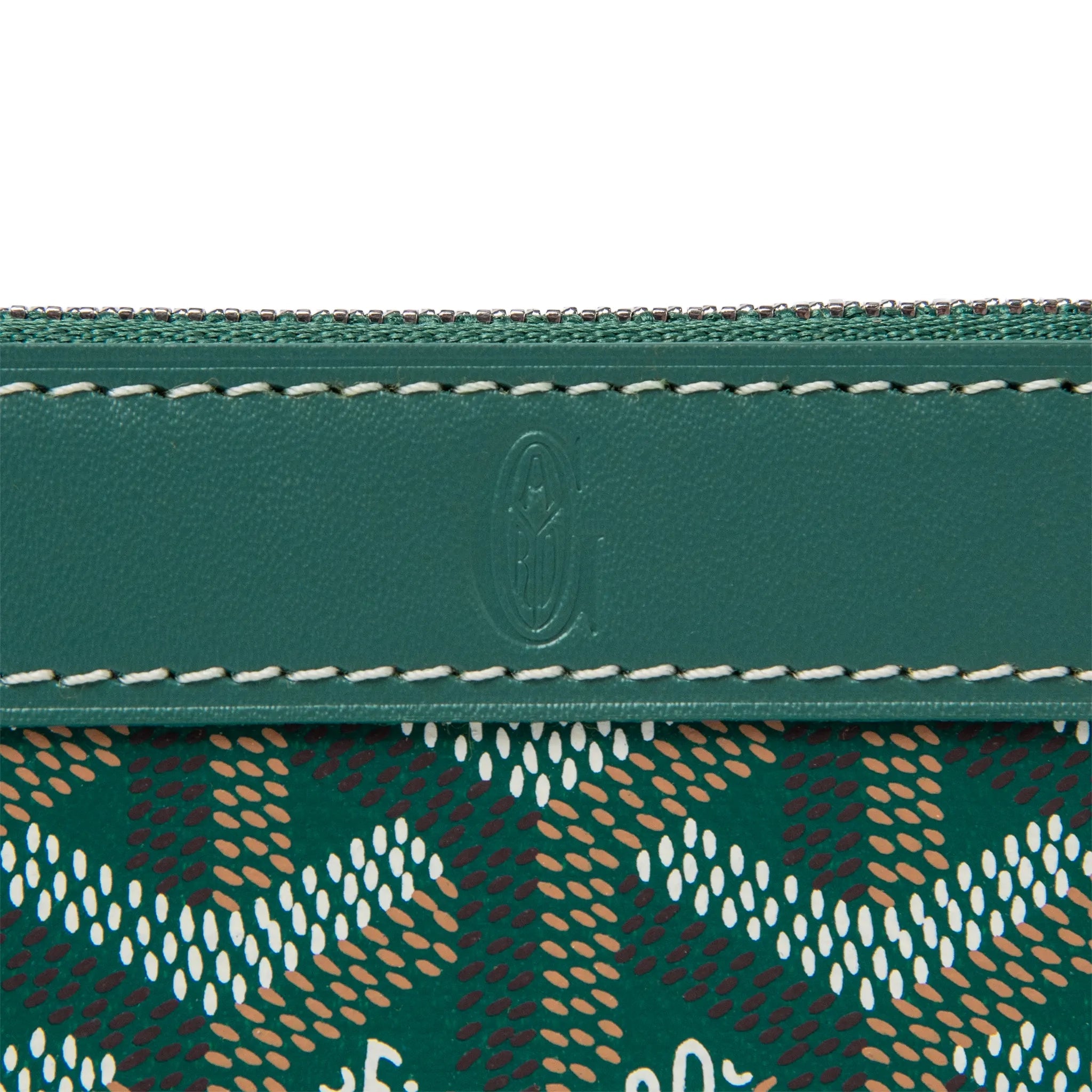 Logo View of Goyard Matignon Green Mini Wallet