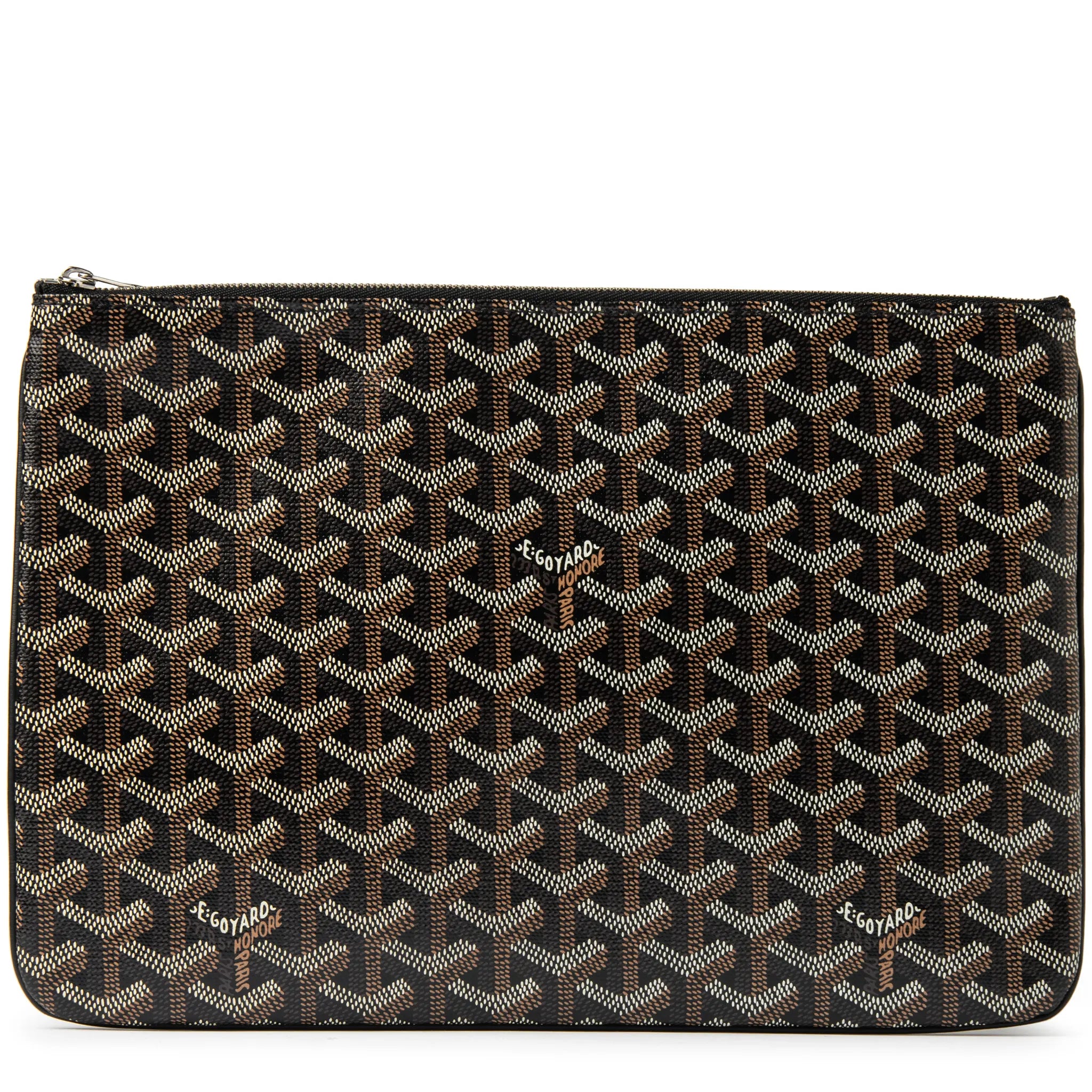 Front view of Goyard Senat Pouch MM Black