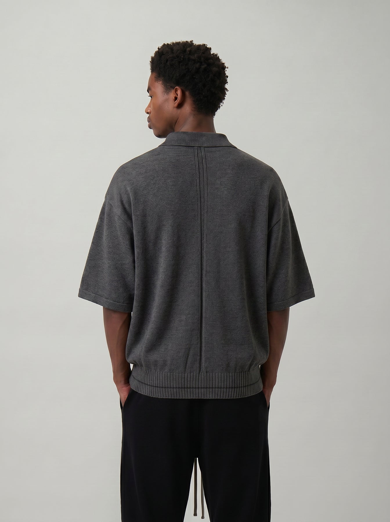 Florence Black Bella Knit Charcoal Polo Shirts