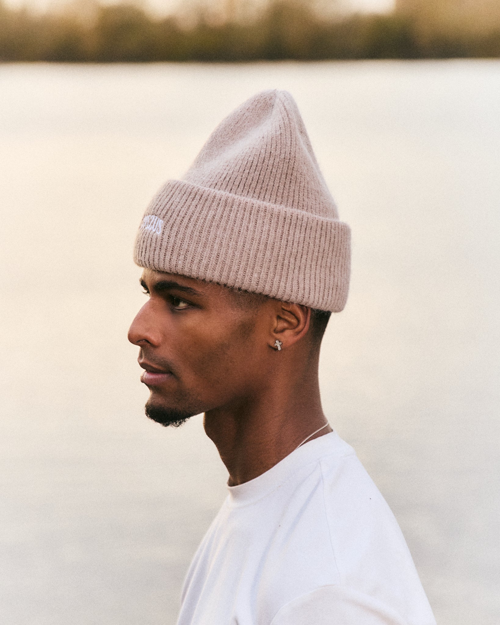 Coszus Arch Logo Taupe Beanie