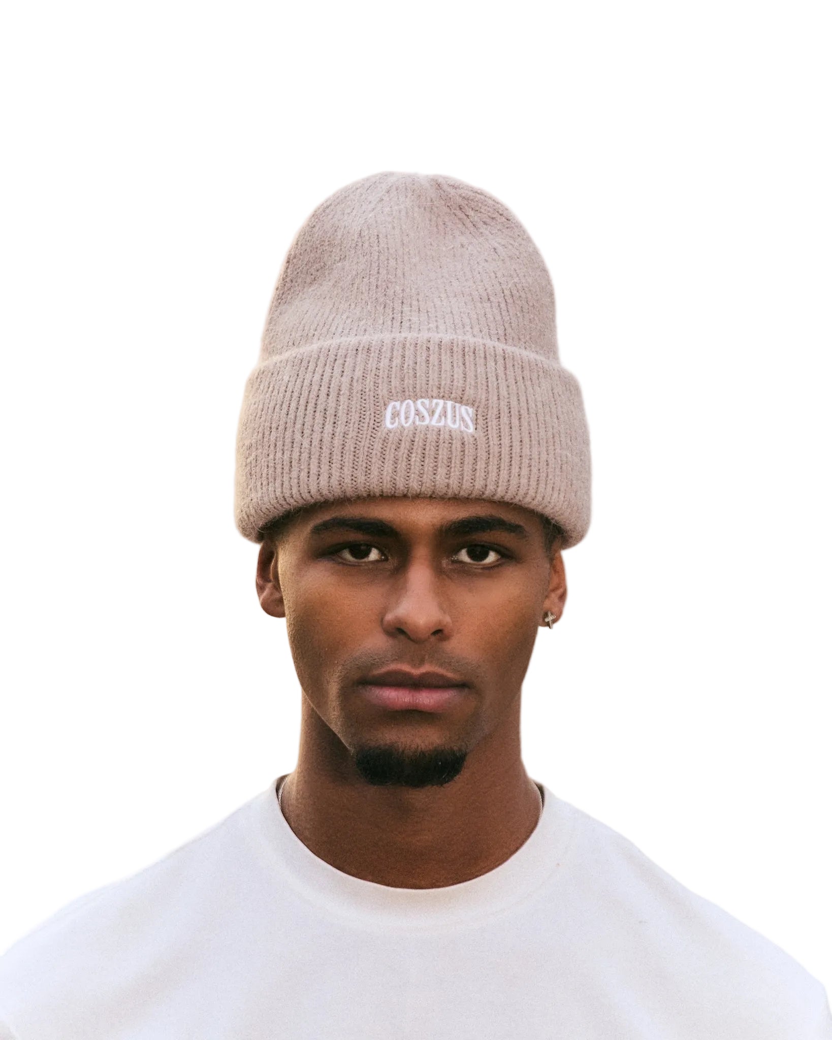 Coszus Arch Logo Taupe Beanie