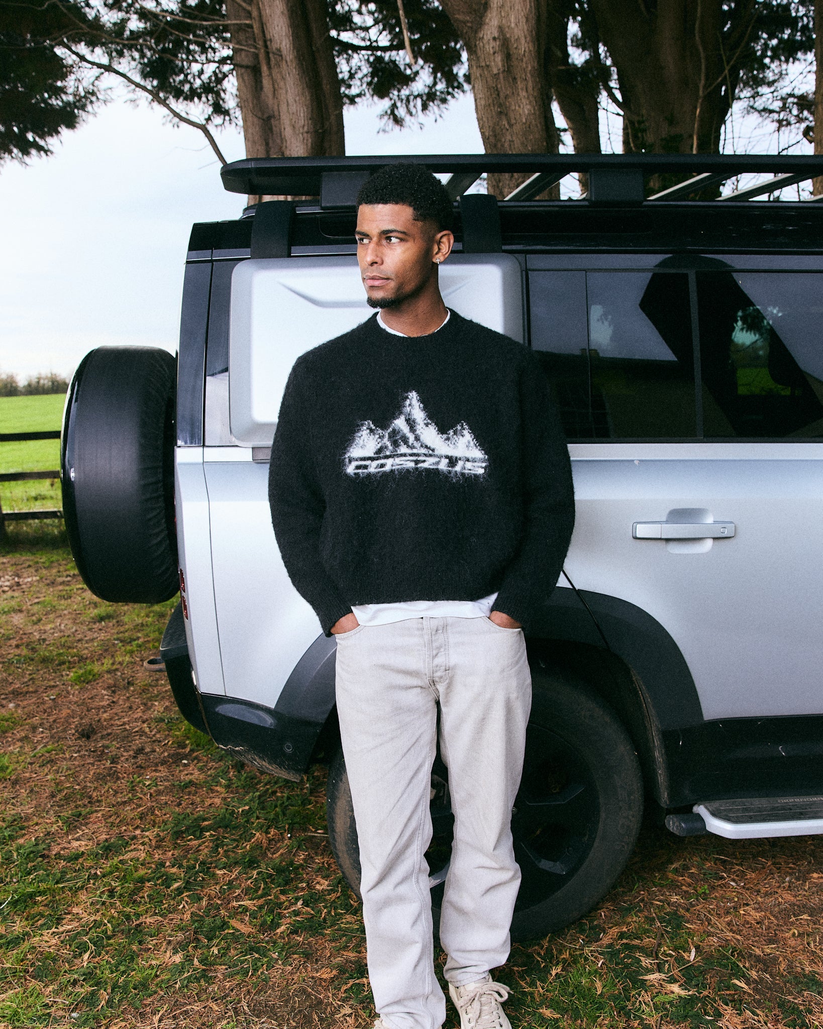 Coszus Alpine Mohair Knit Black Sweatshirt