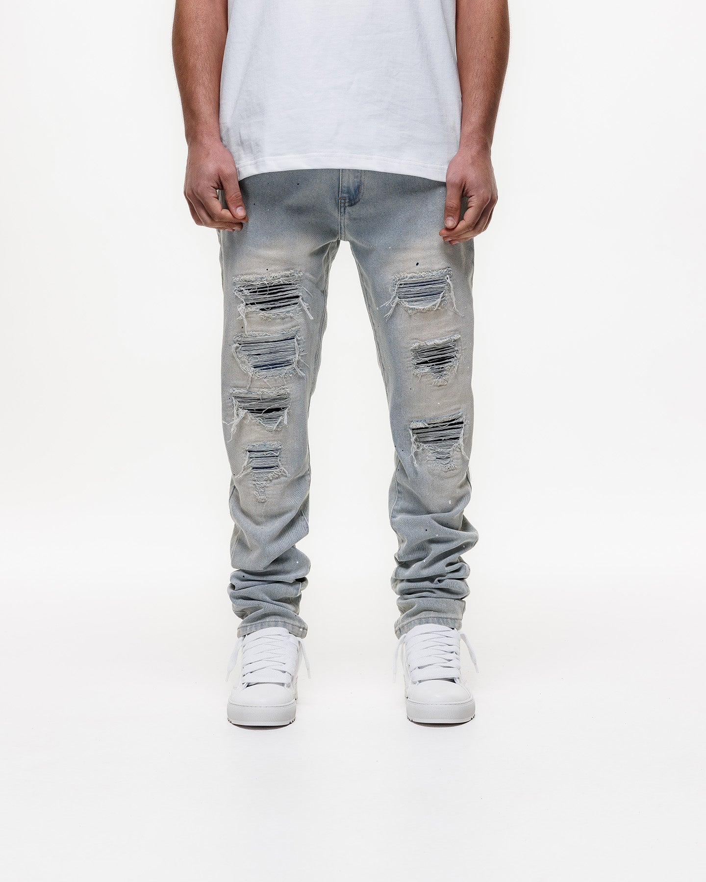 MAGIRI Ripped Indigo Slim Blue Jeans