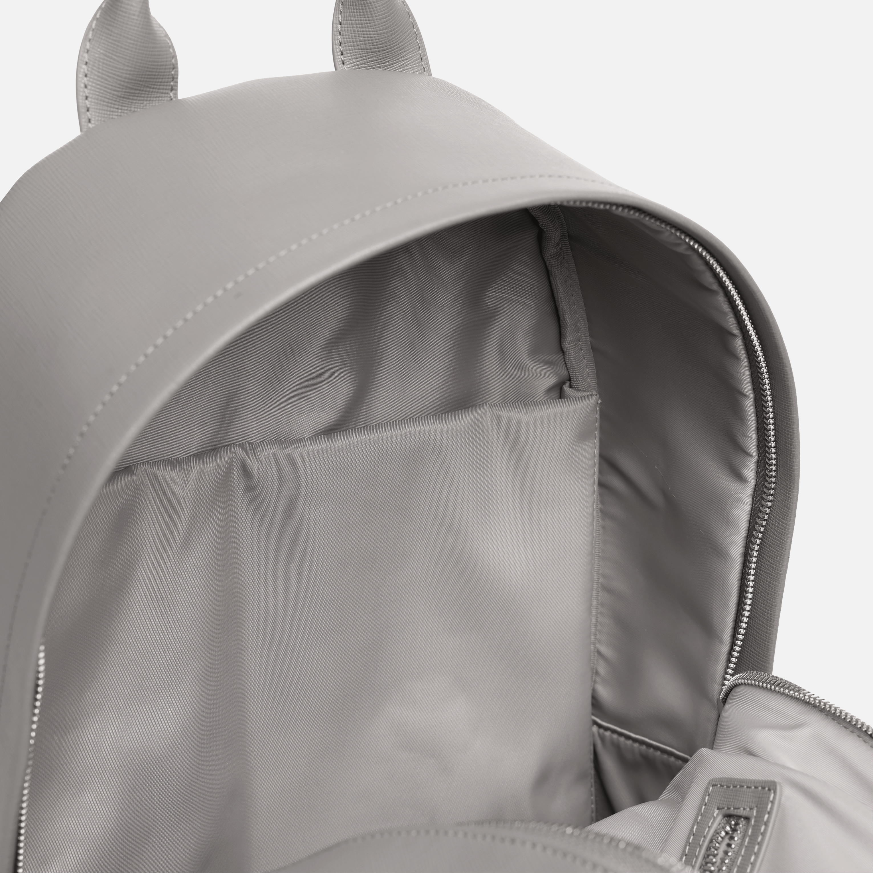 MM London Nardo Saffiano Leather Grey Backpack