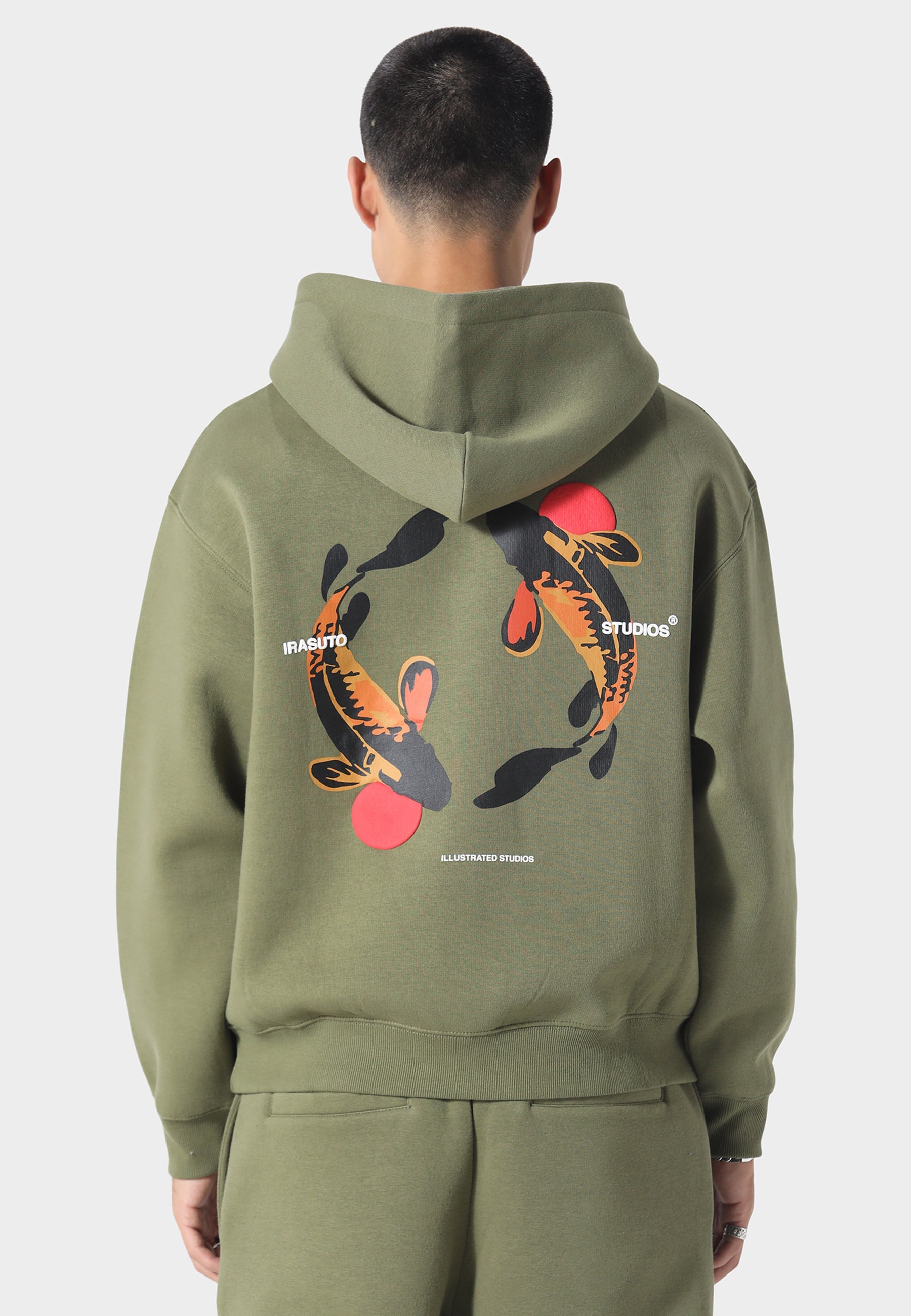 Irasuto Studios Koi Khaki Hoodie