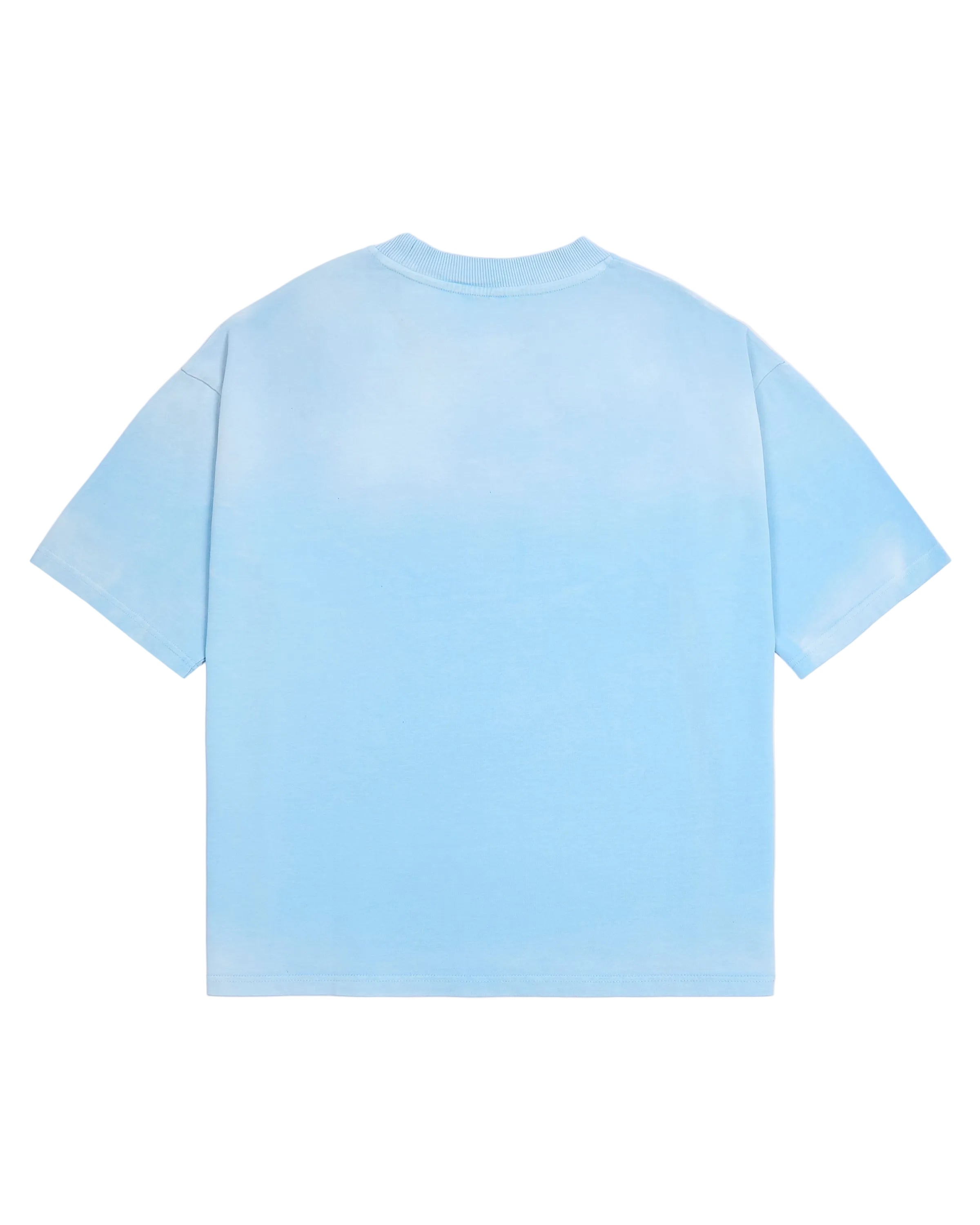 Back view of Kaizen Market Sunfaded Blue T-shirts