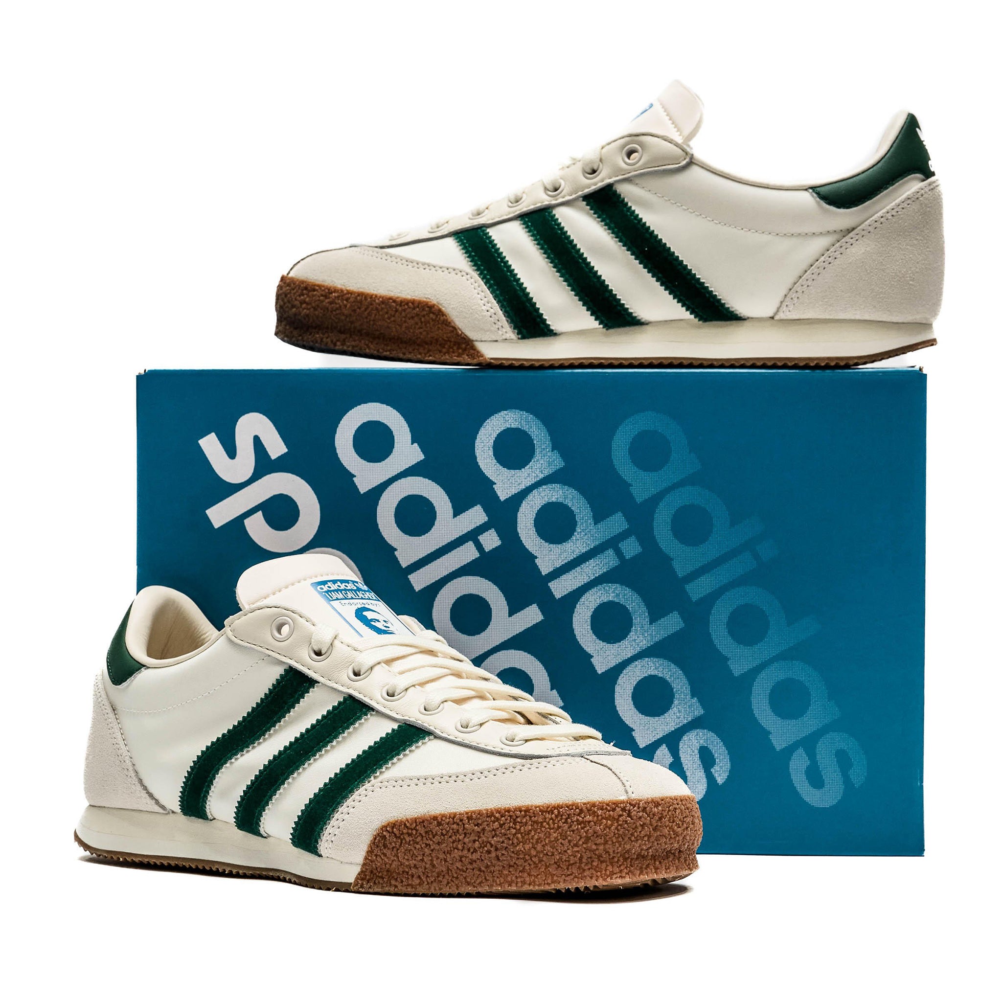Box View of Liam Gallagher x Adidas Spezial LG2 Bottle Green IF8358