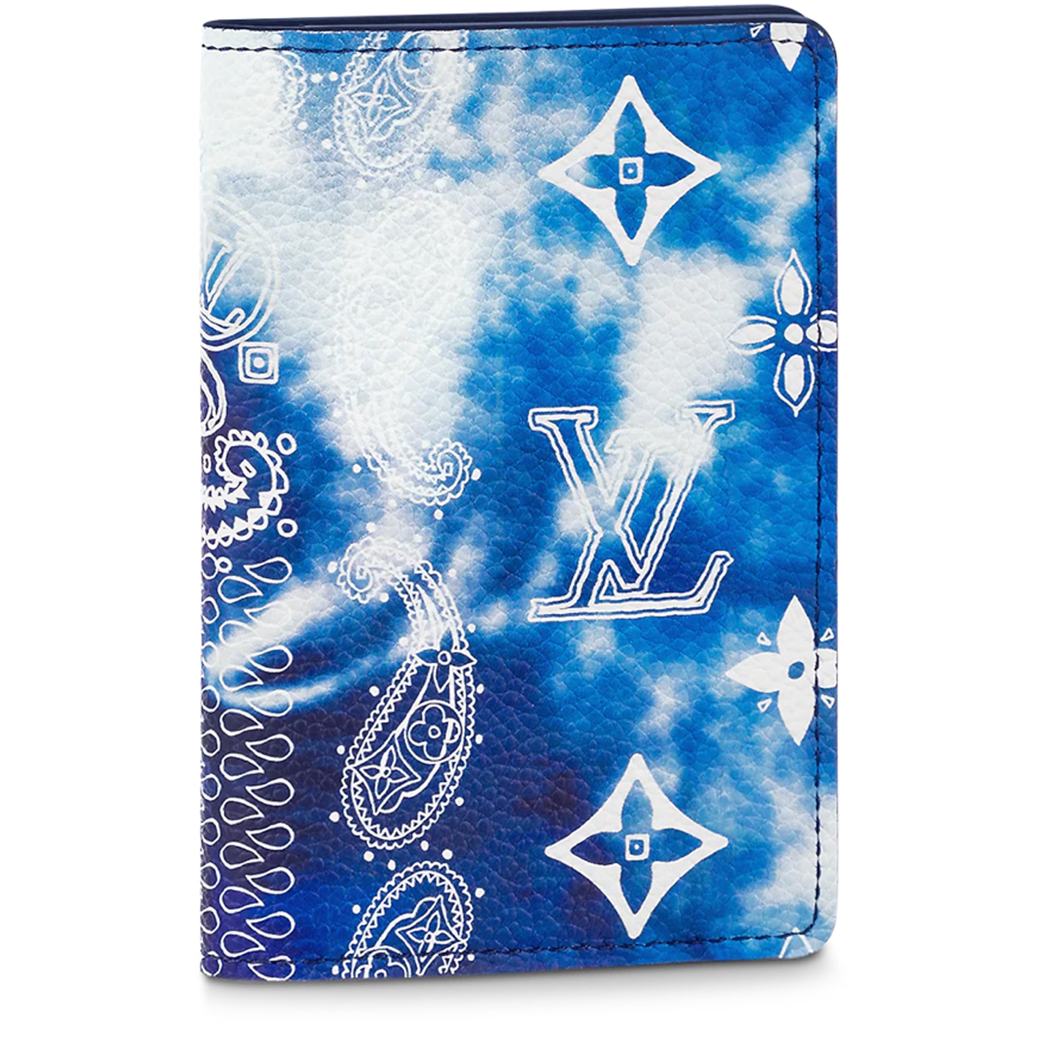 front view of Louis Vuitton Monogram Bandana Blue Pocket Organiser