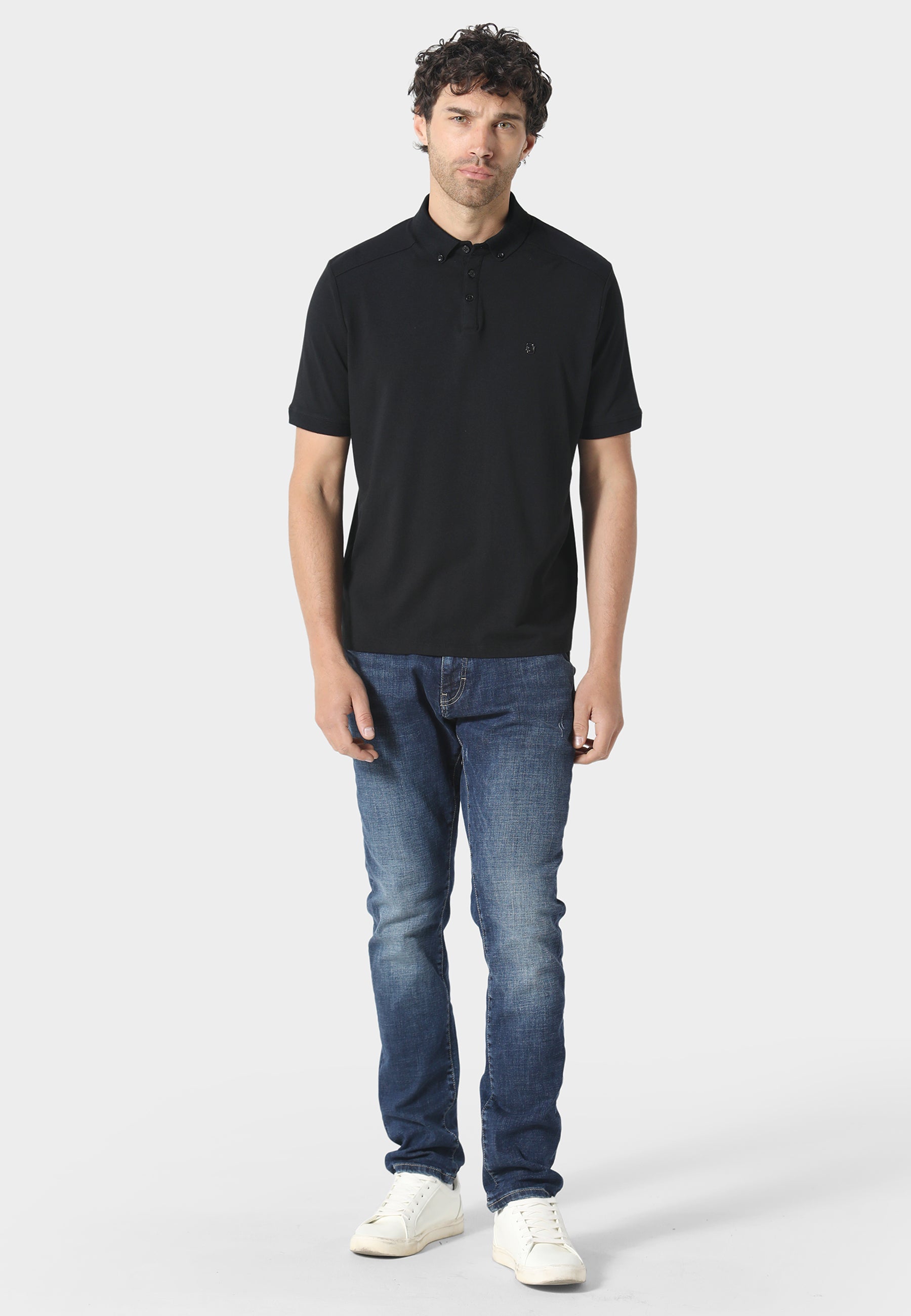 883 Police Neptunes Black Polo Shirt