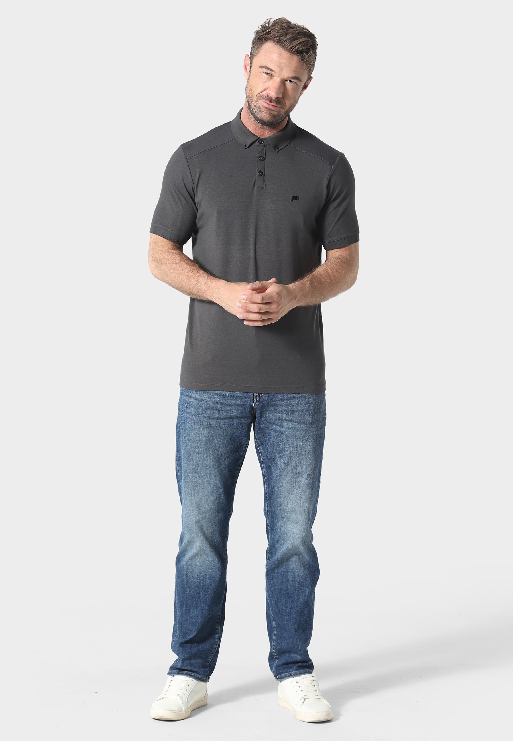 883 Police Neptunes Dusty Grey Polo Shirt