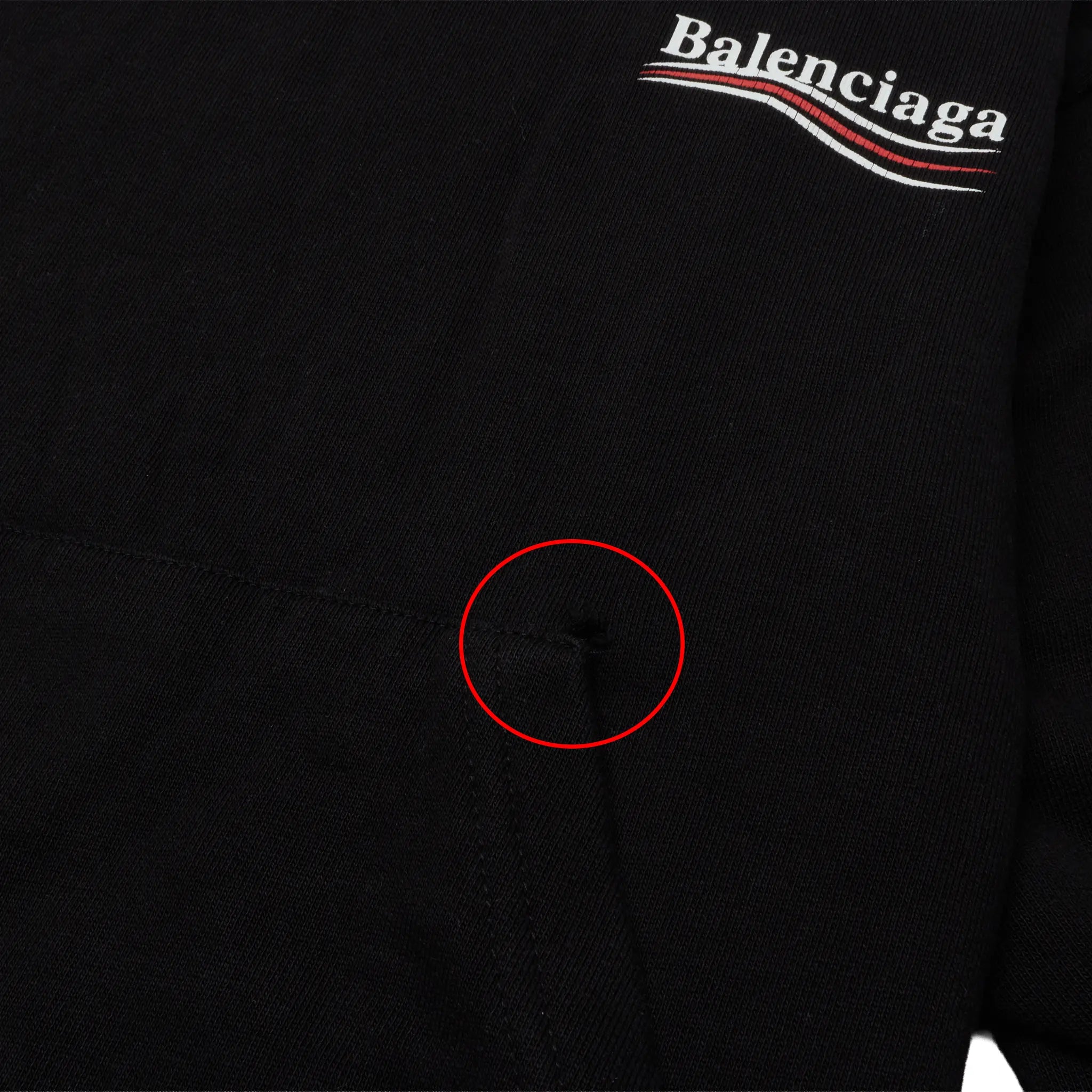 Detailed View of Preloved - Balenciaga Political Logo Kids Black Hoodie