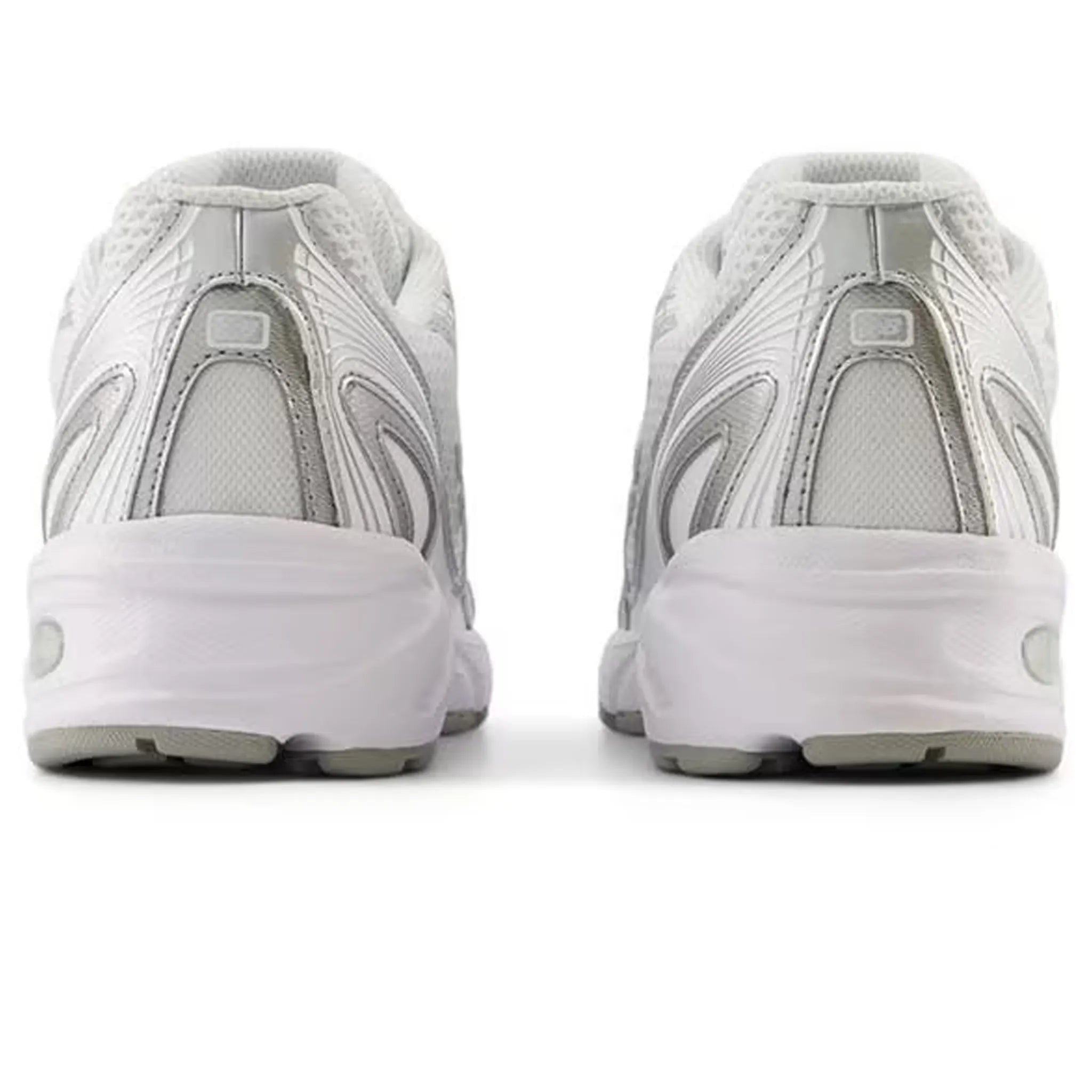 Heel view of New Balance 740v2 White Silver Reflection (W)