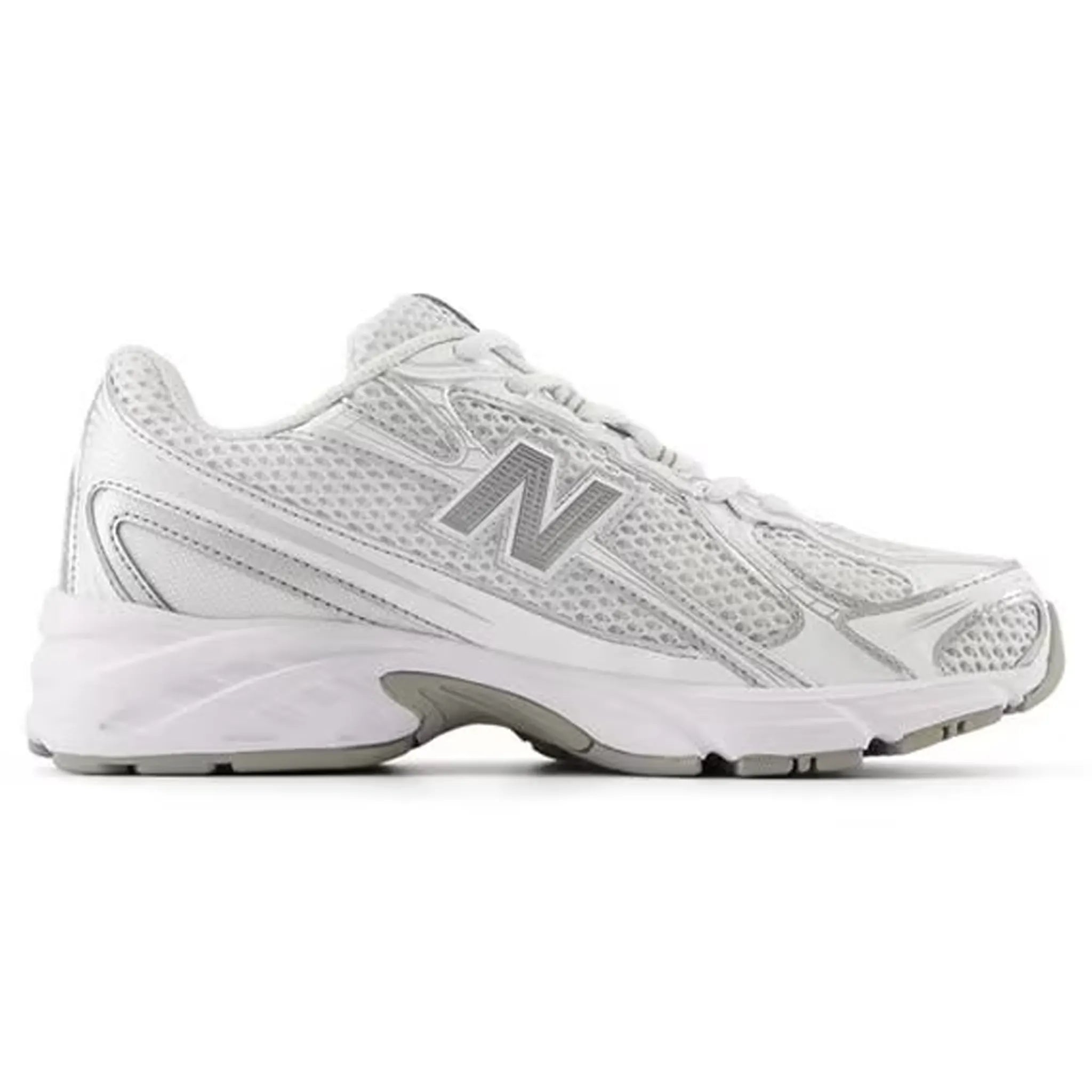 Side view of New Balance 740v2 White Silver Reflection (W)