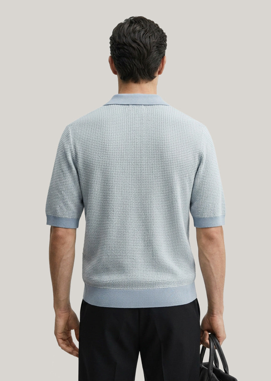 Sedley Offord Steel Blue Polo Shirt