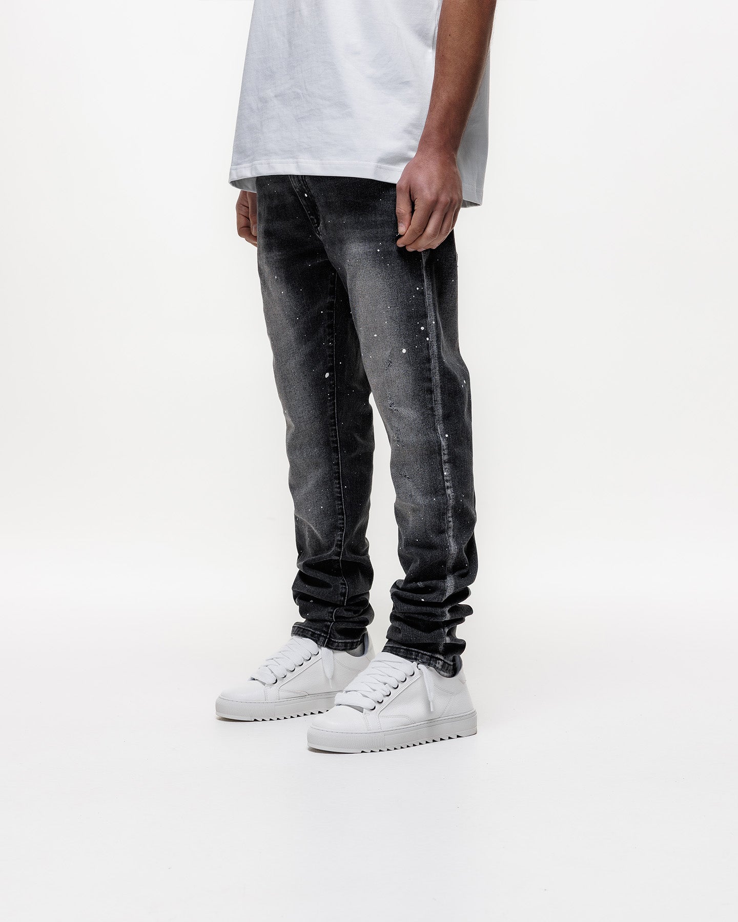 MAGIRI Ombre Slim Black Jeans