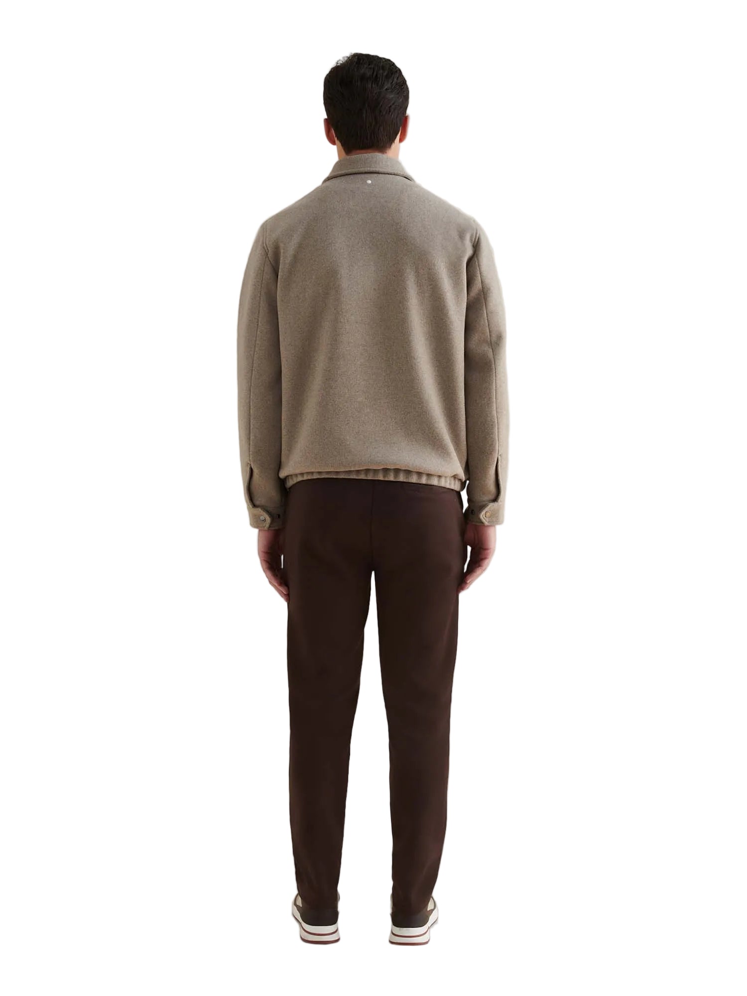 Peckham Rye Wool Blend Simply Taupe Bomber Jacket