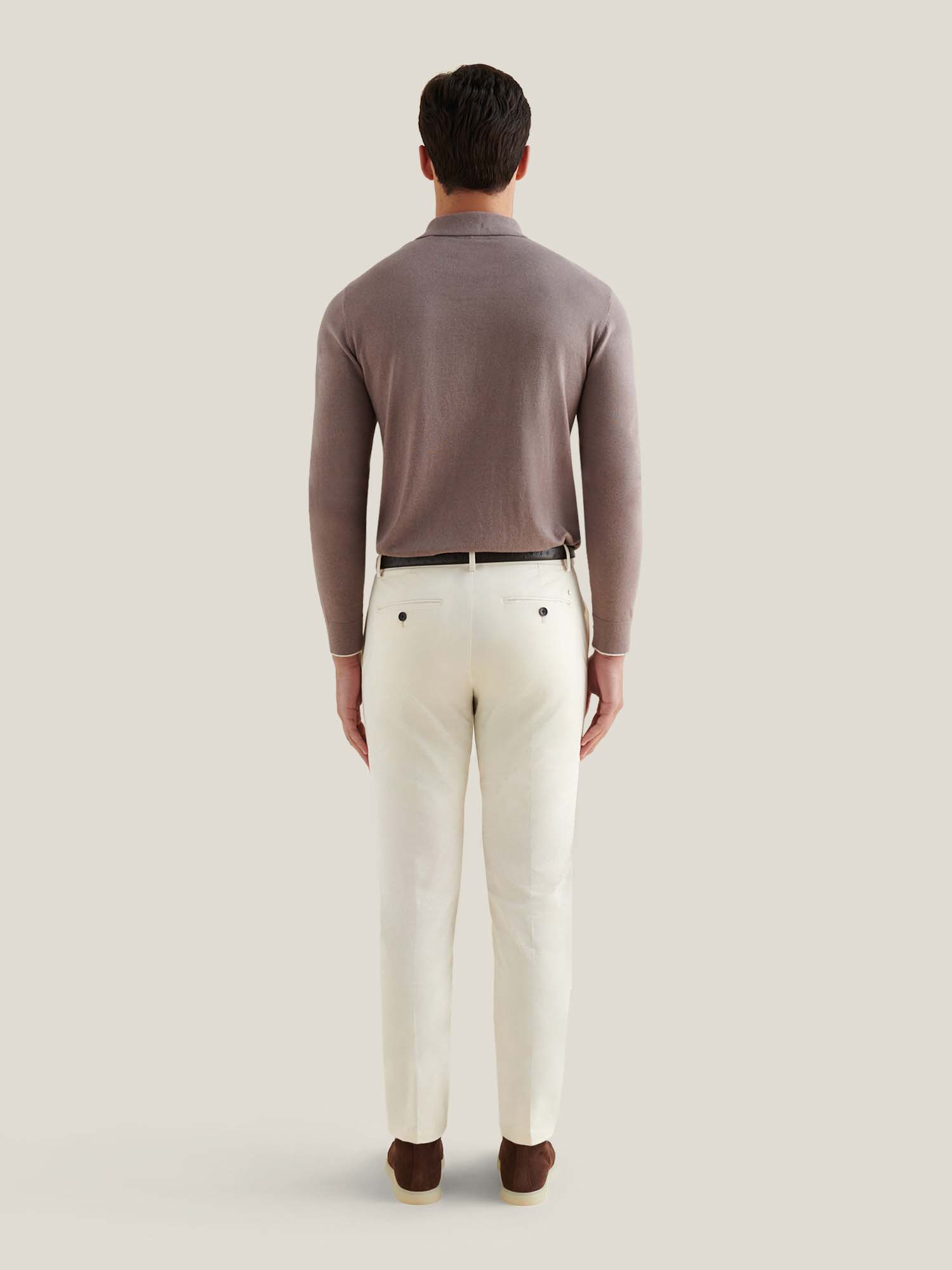 Peckham Rye Stretch Egret Cotton Trouser