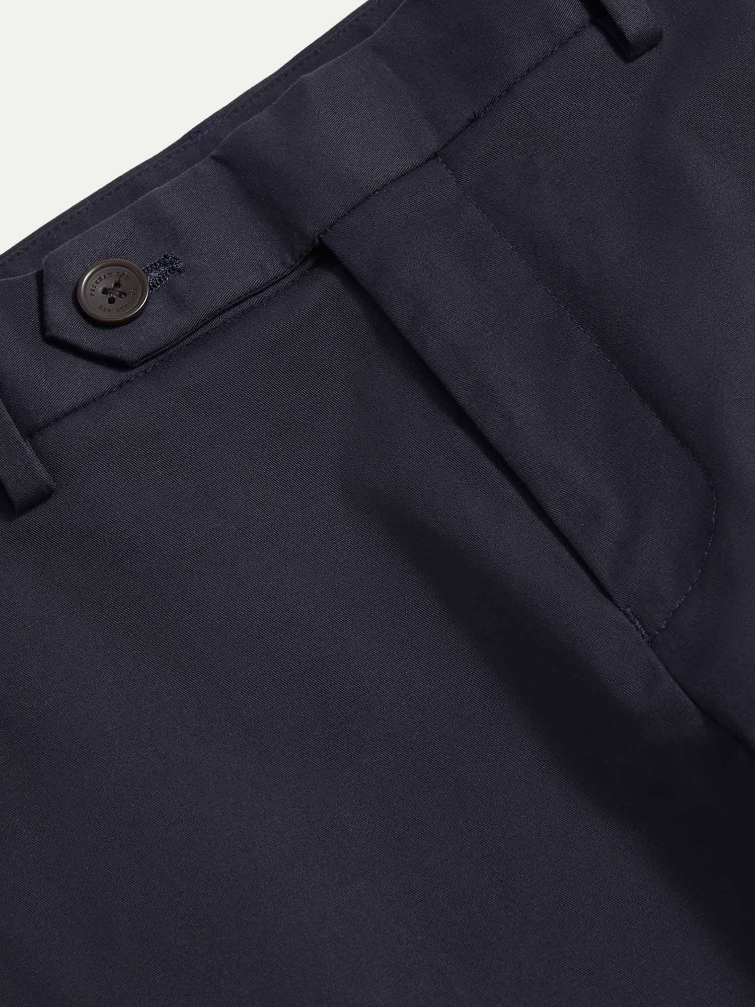 Peckham Rye Stretch Dark Sapphire Navy Cotton Trouser