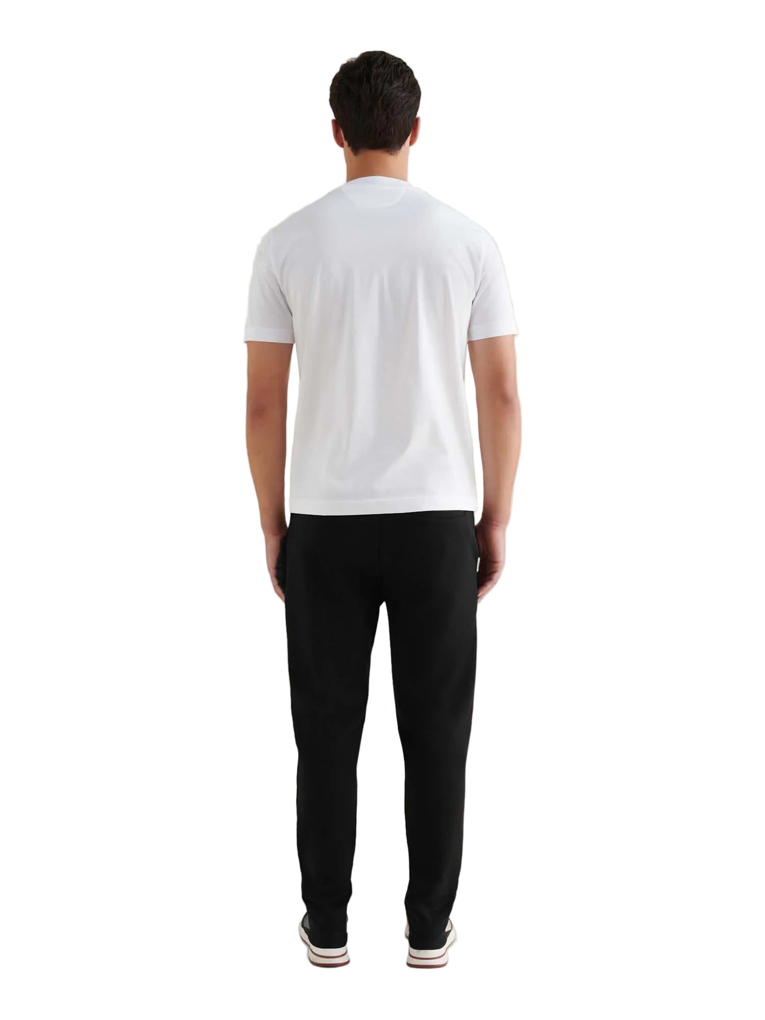 Back View of Peckham Rye Interlock Black Trousers