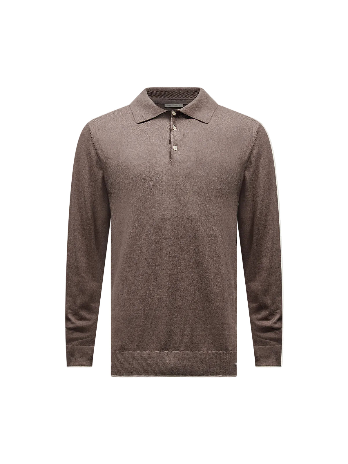 Front View of Peckham Rye Knit L/S Iron Polo Shirt PRY0341-L94