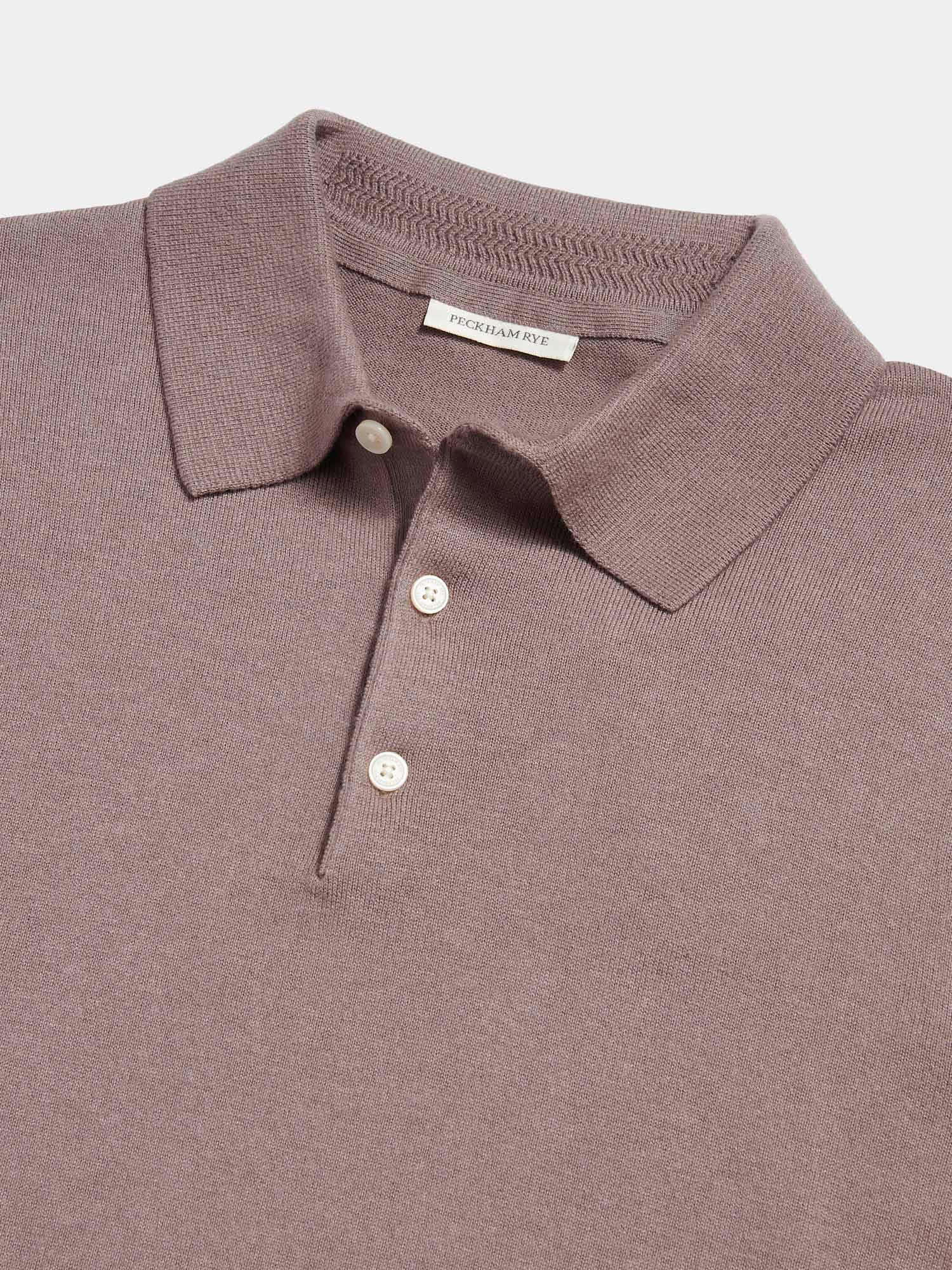 Peckham Rye Knit L/S Iron Polo Shirt