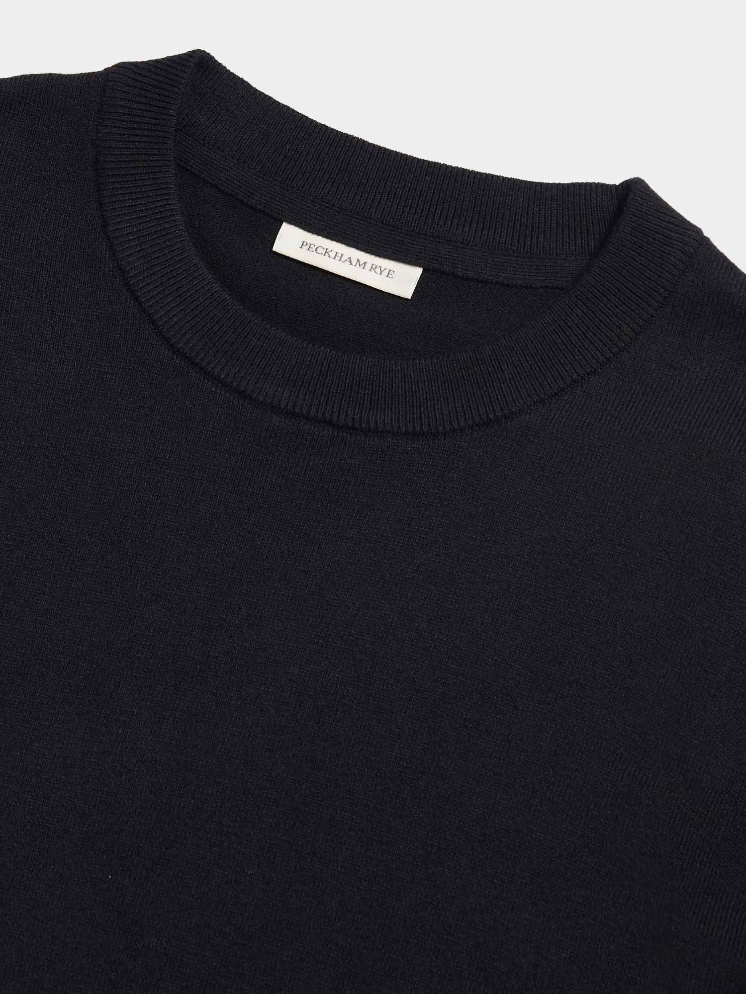 Peckham Rye Knit L/S Black Crewneck