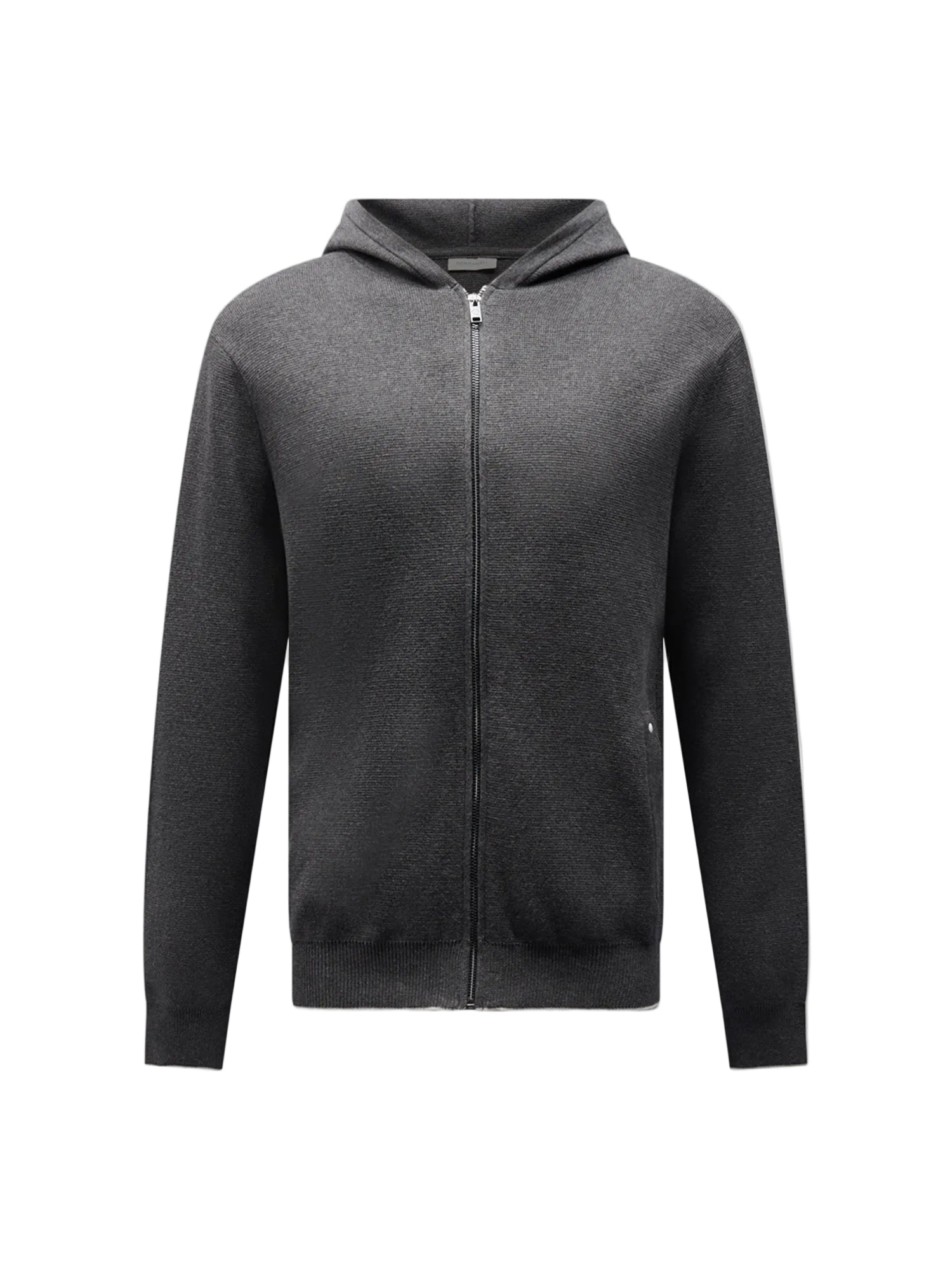 Peckham Rye Milano Knit Charcoal Grey Zip-Up Hoodie