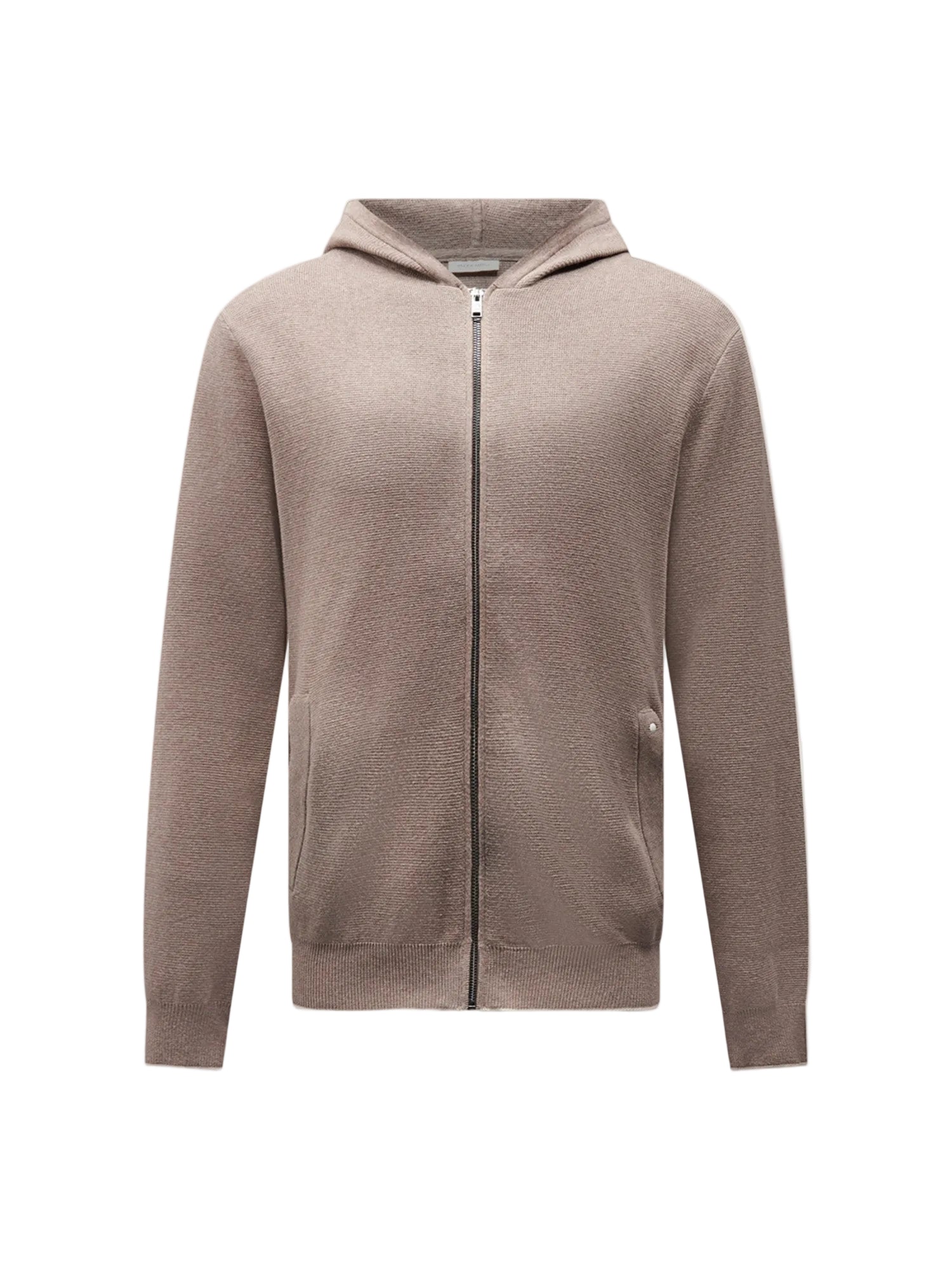 Front View of Peckham Rye Milano Knit Iron Zip-Up Hoodie