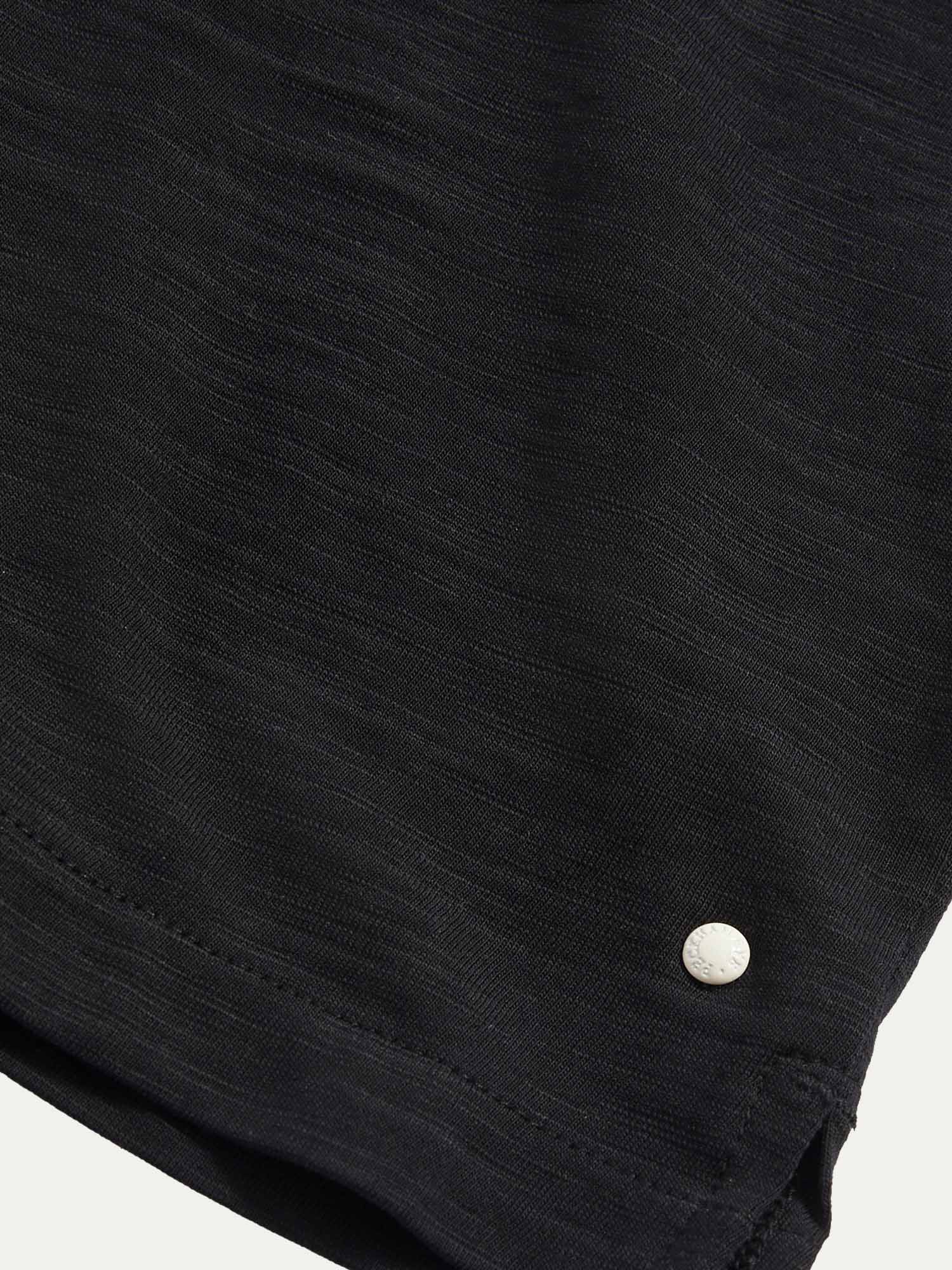 Peckham Rye Slub L/S Polo Black Shirt