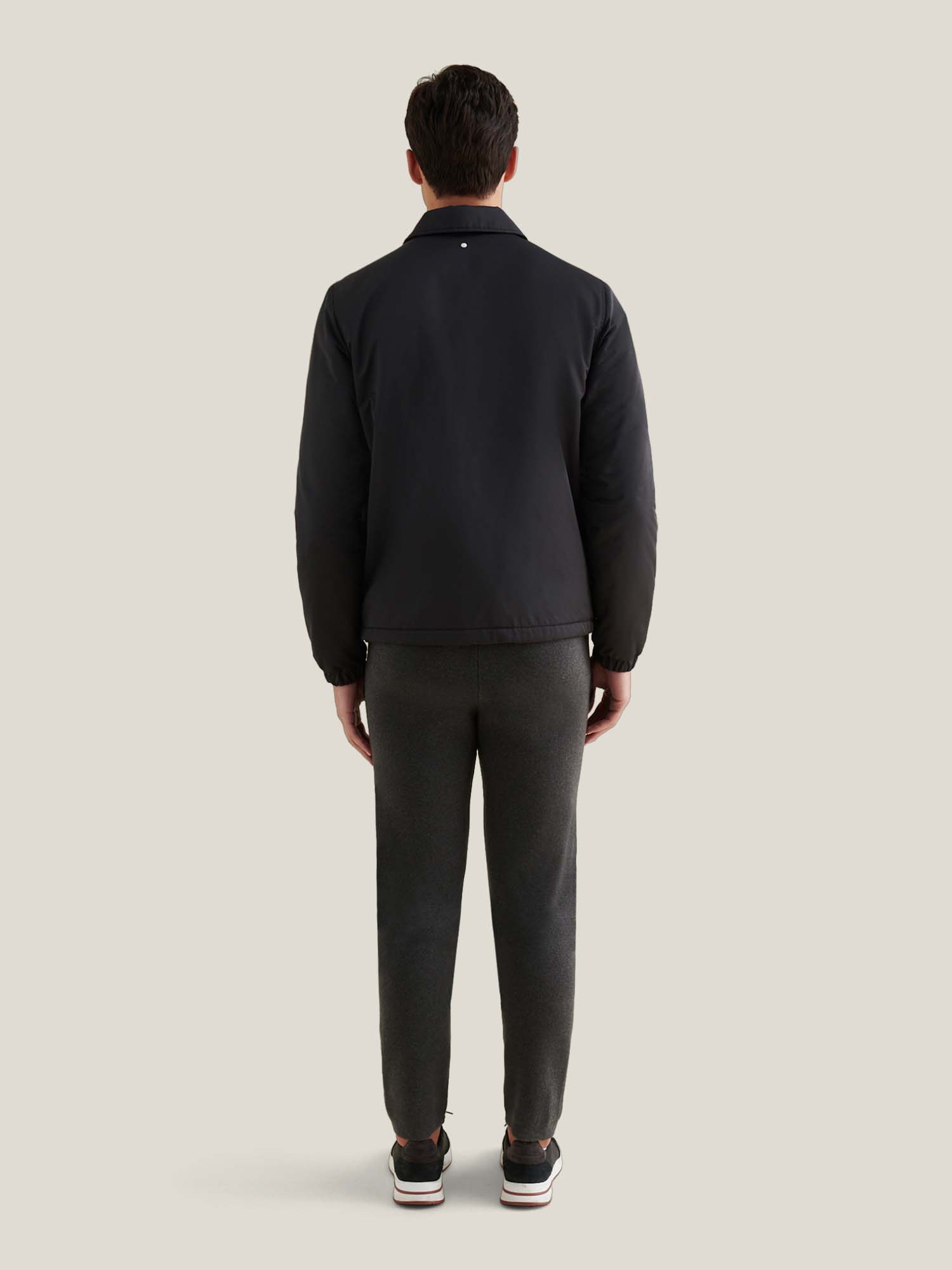 Peckham Rye Light Padded Collar Black Bomber Jacket