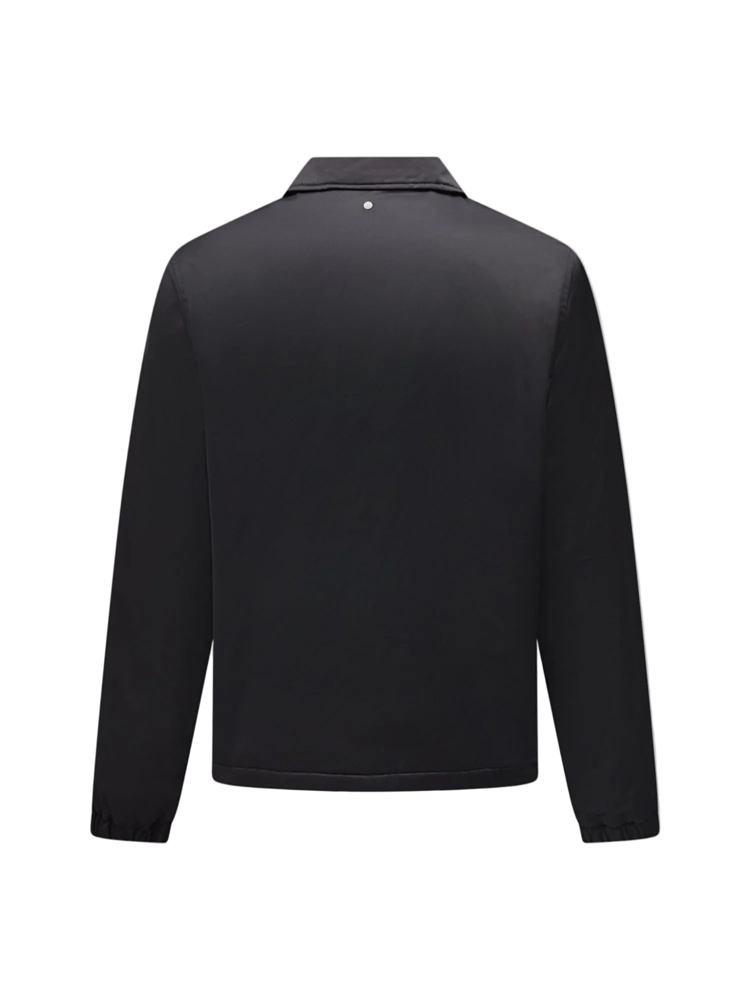 Back View of Peckham Rye Light Padded Collar Black Bomber Jacket