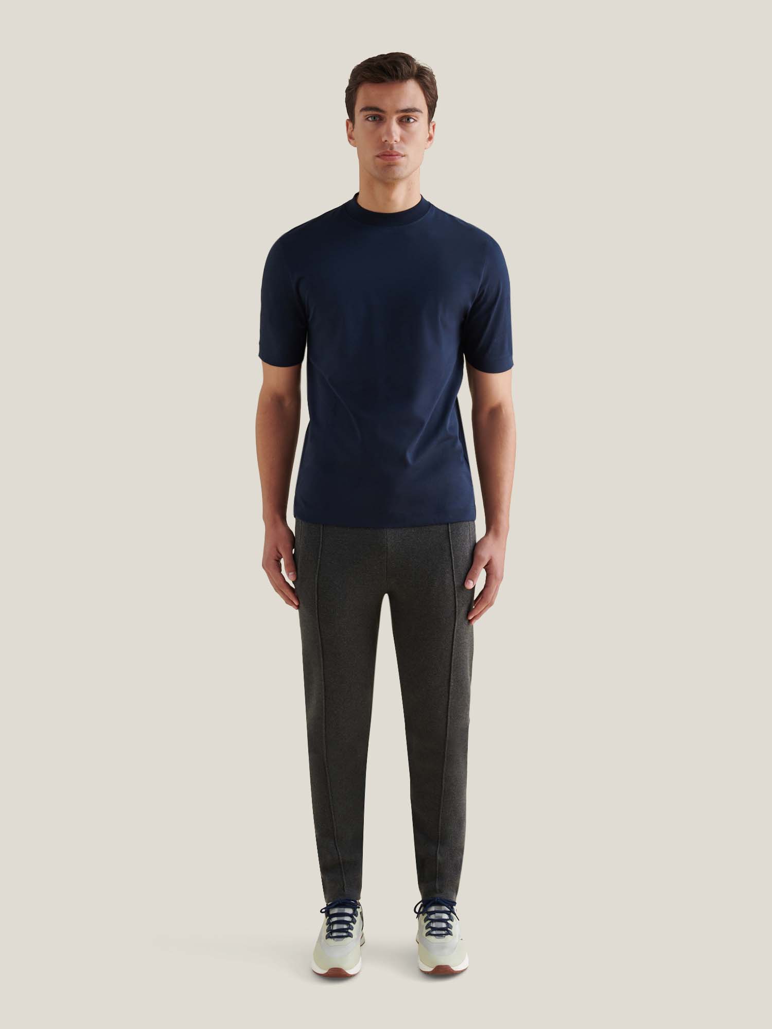 Peckham Rye Mercerised Cotton Dark Sapphire Navy T-Shirt