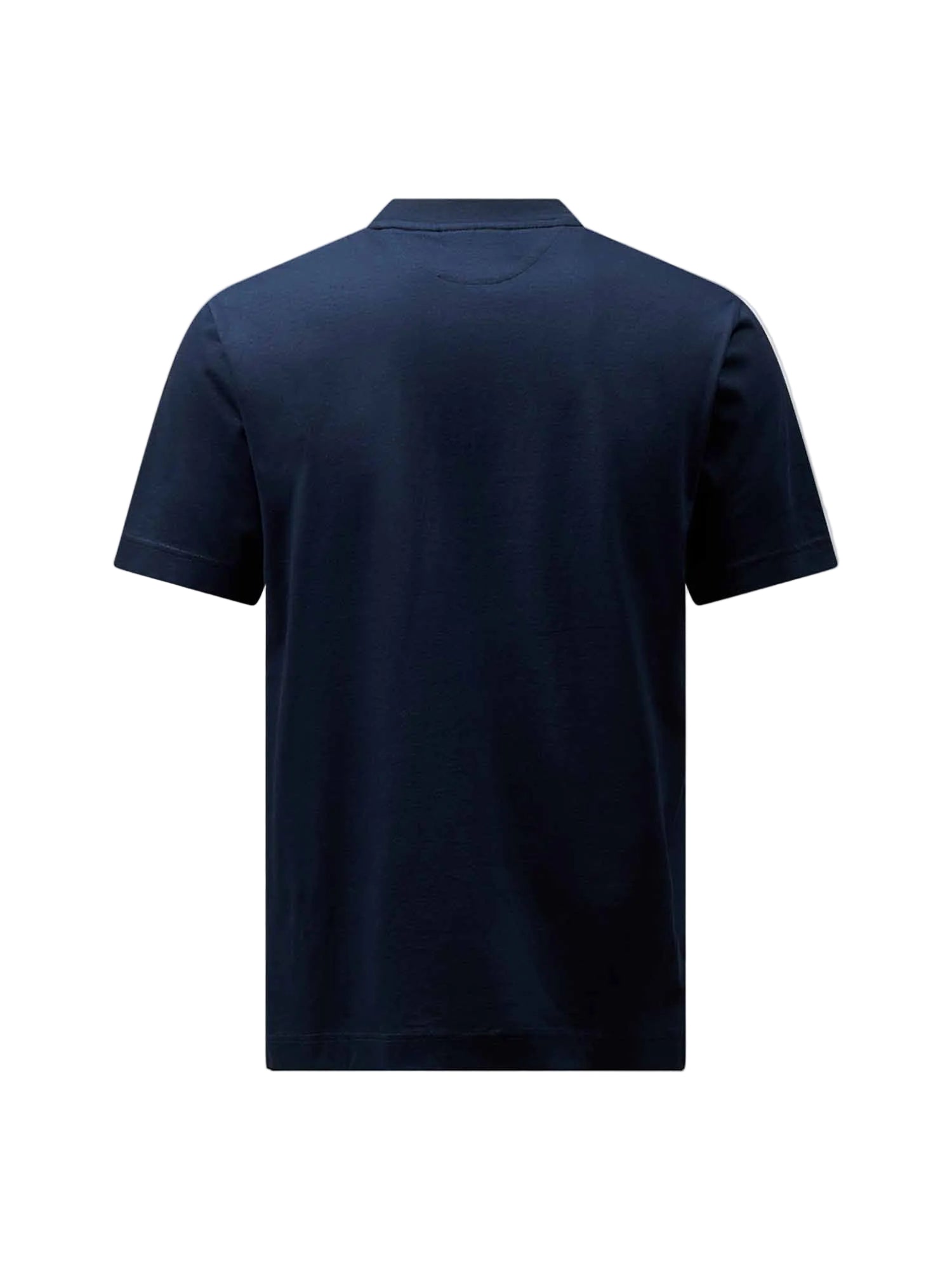 Back View of Peckham Rye Mercerised Cotton Dark Sapphire Navy T-Shirt
