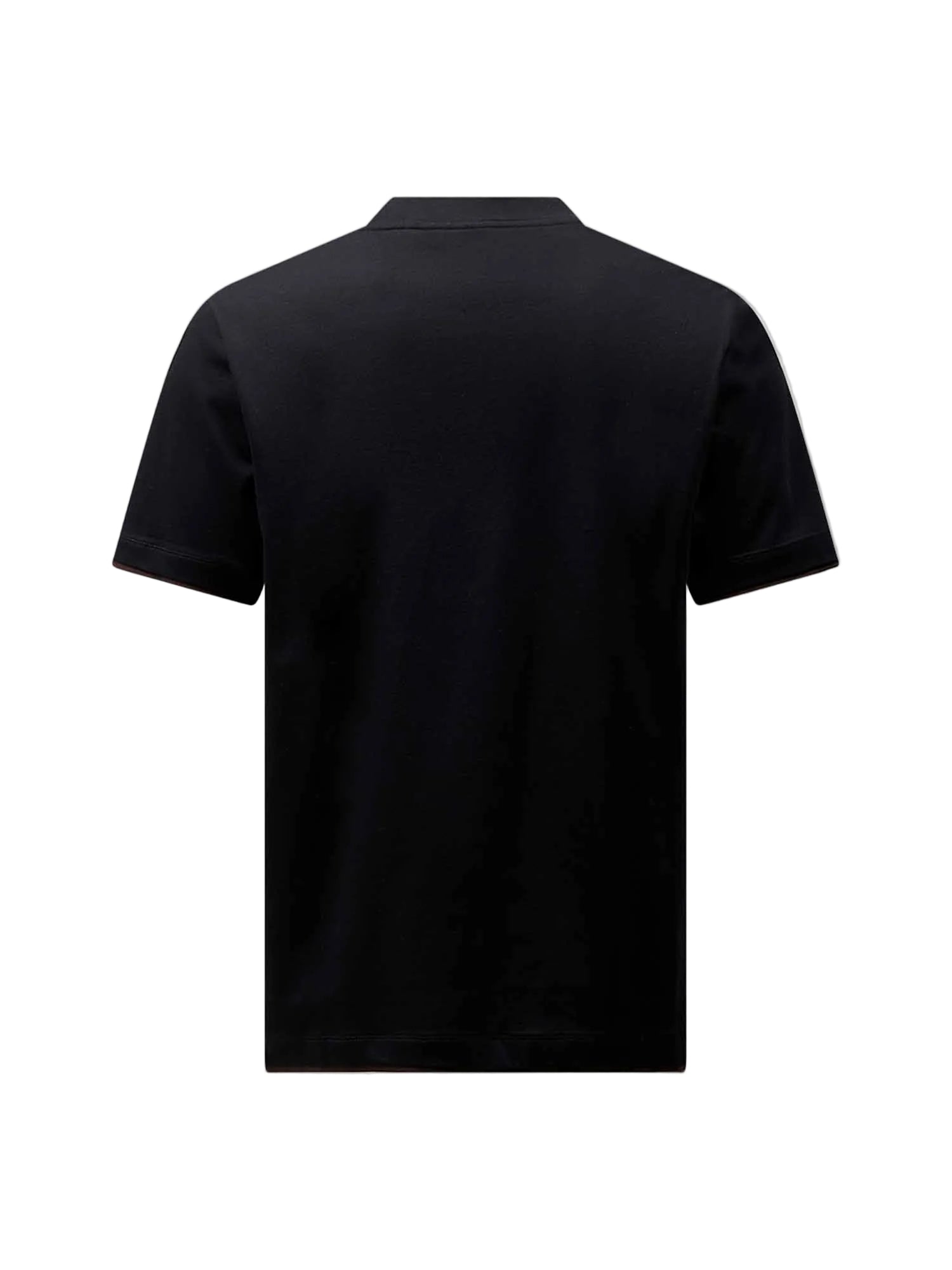 Peckham Rye Double Layer Mercerised Cotton Black T-Shirt