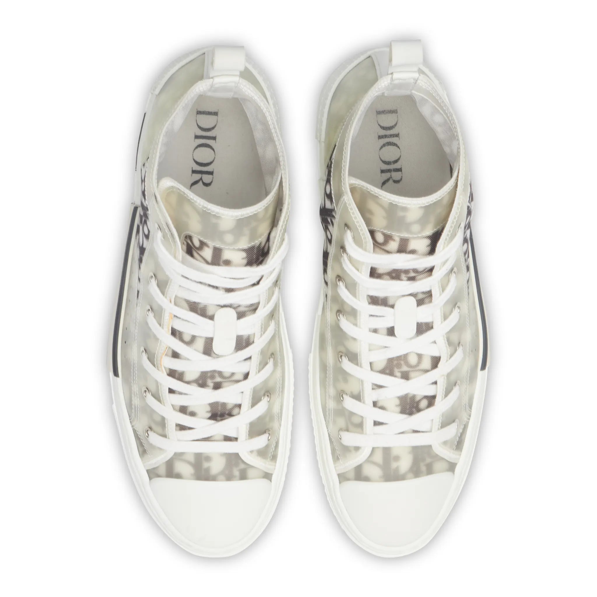 Upper View of Preloved - Dior B23 Dior Oblique High White Black Sneaker 3SH118YJP_H069