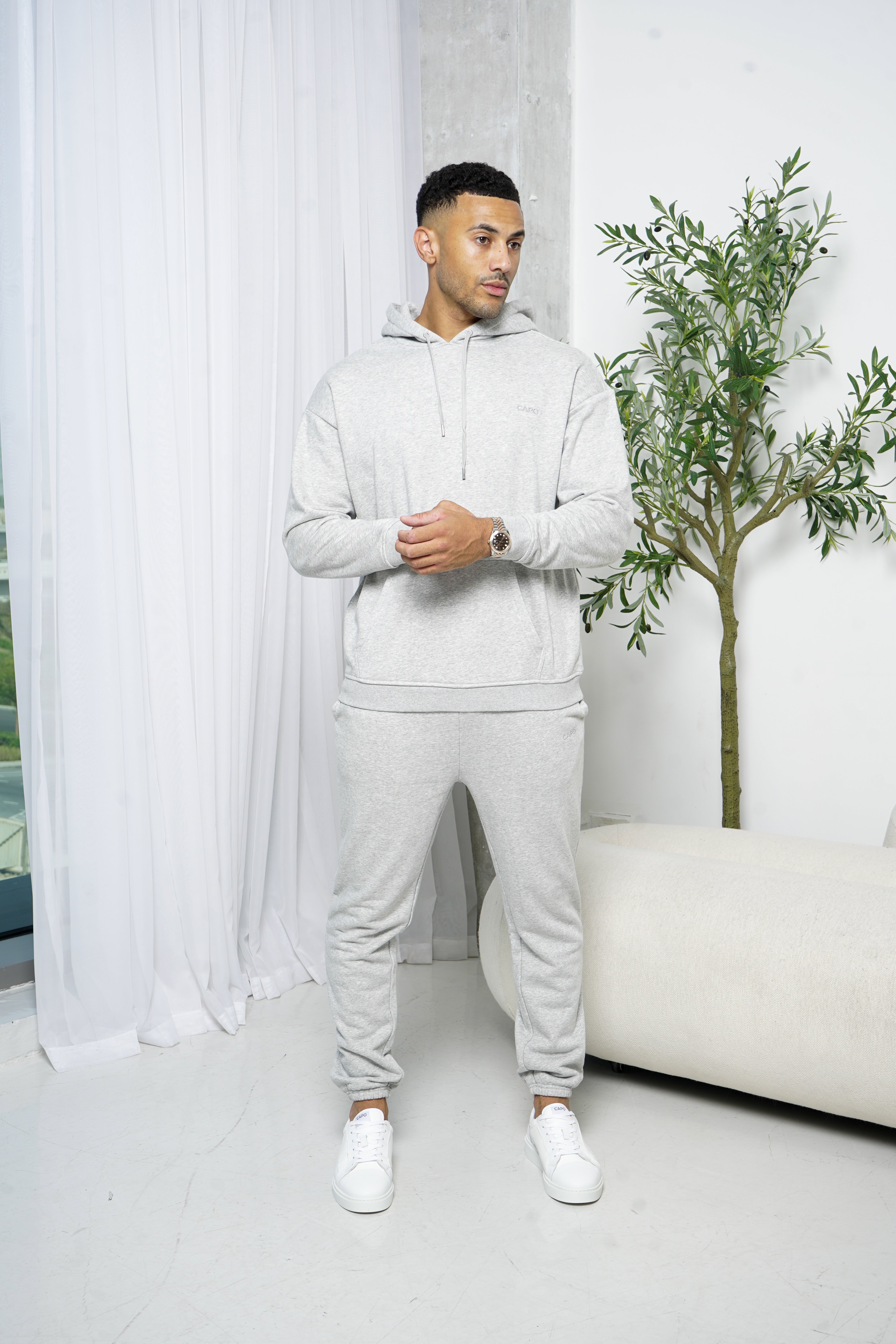 CAPO Overhead Grey Marl Hoodie