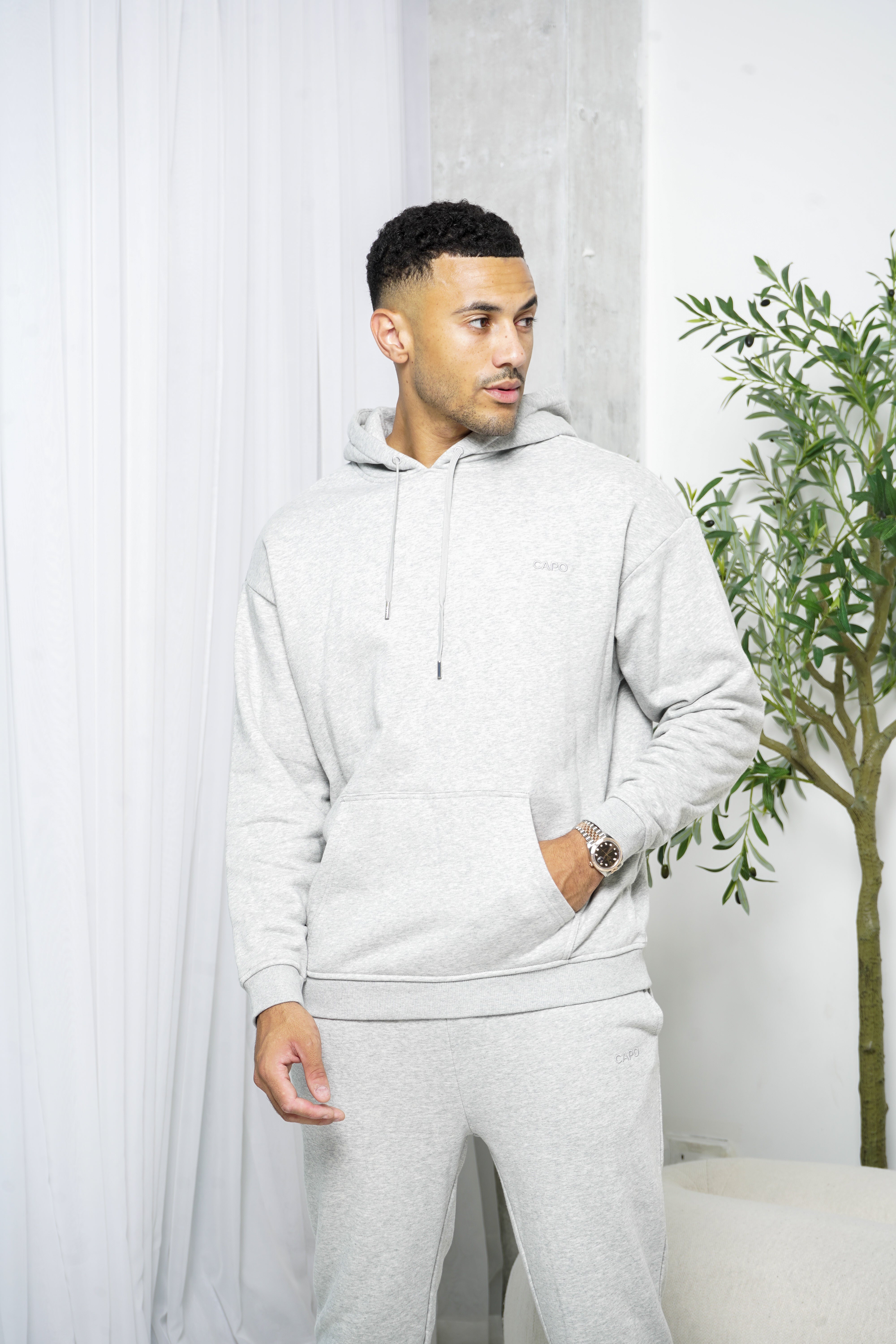 CAPO Overhead Grey Marl Hoodie