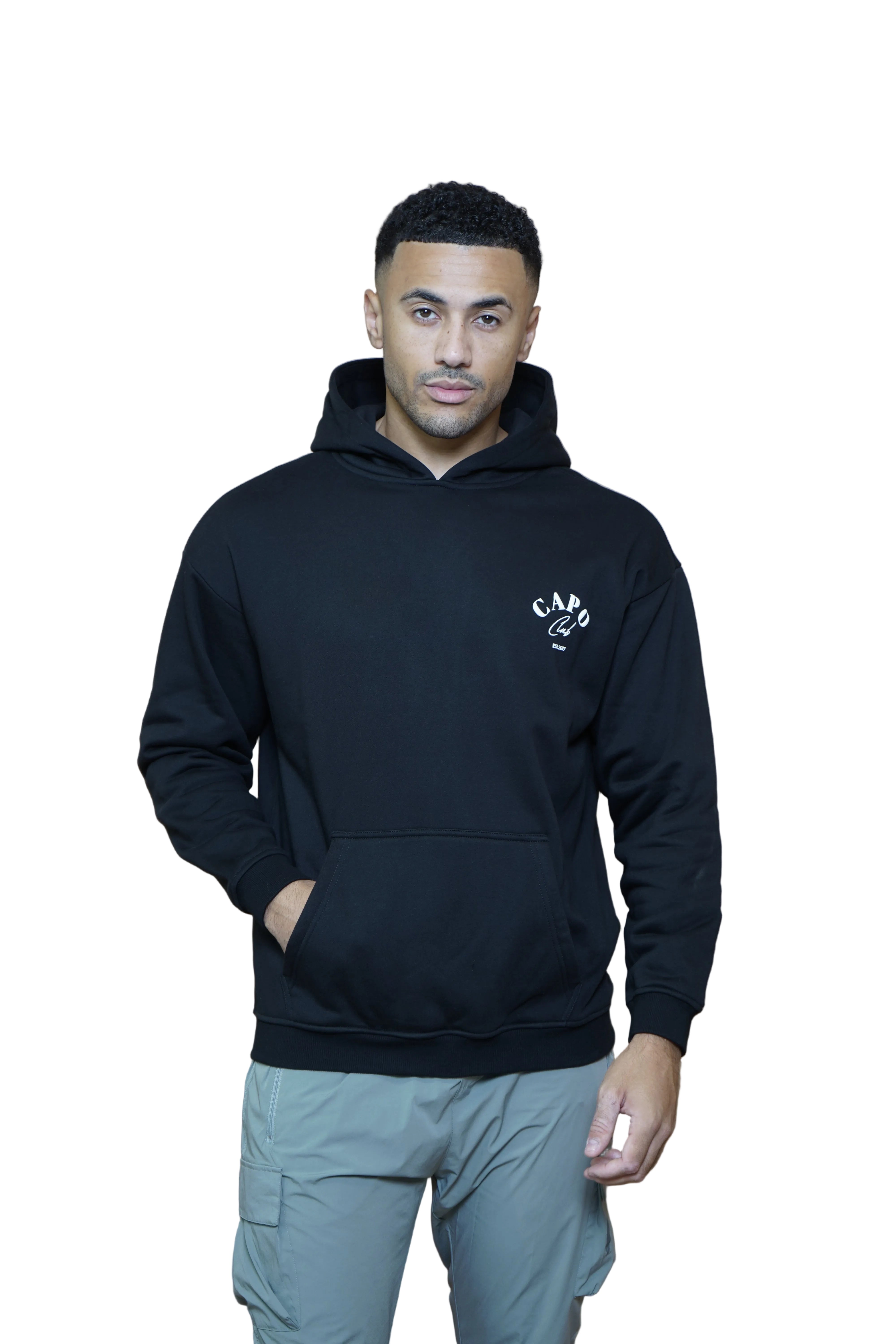 CAPO Club Relaxed Black Hoodie