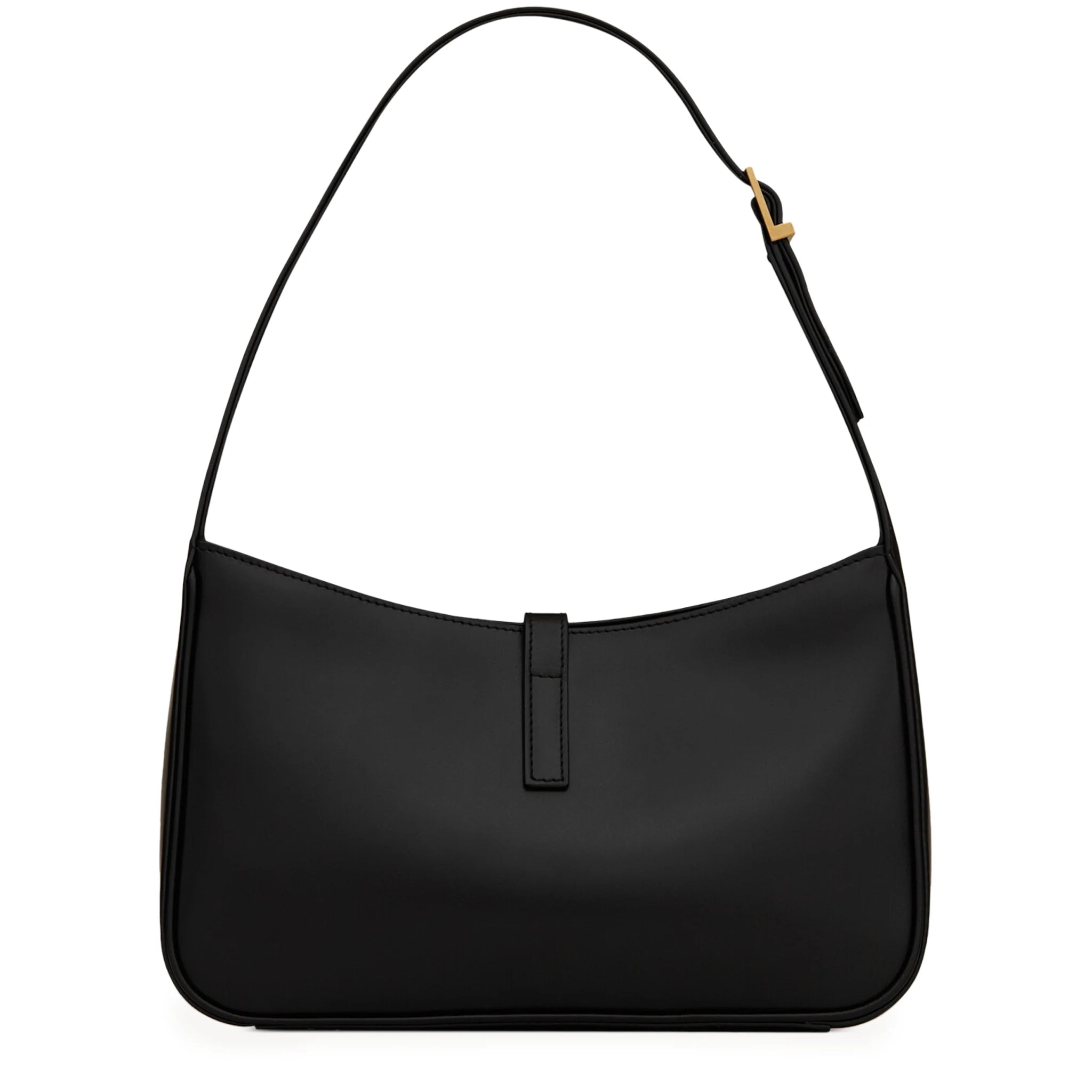 Saint Laurent Logo Plaque Black Hobo Bag