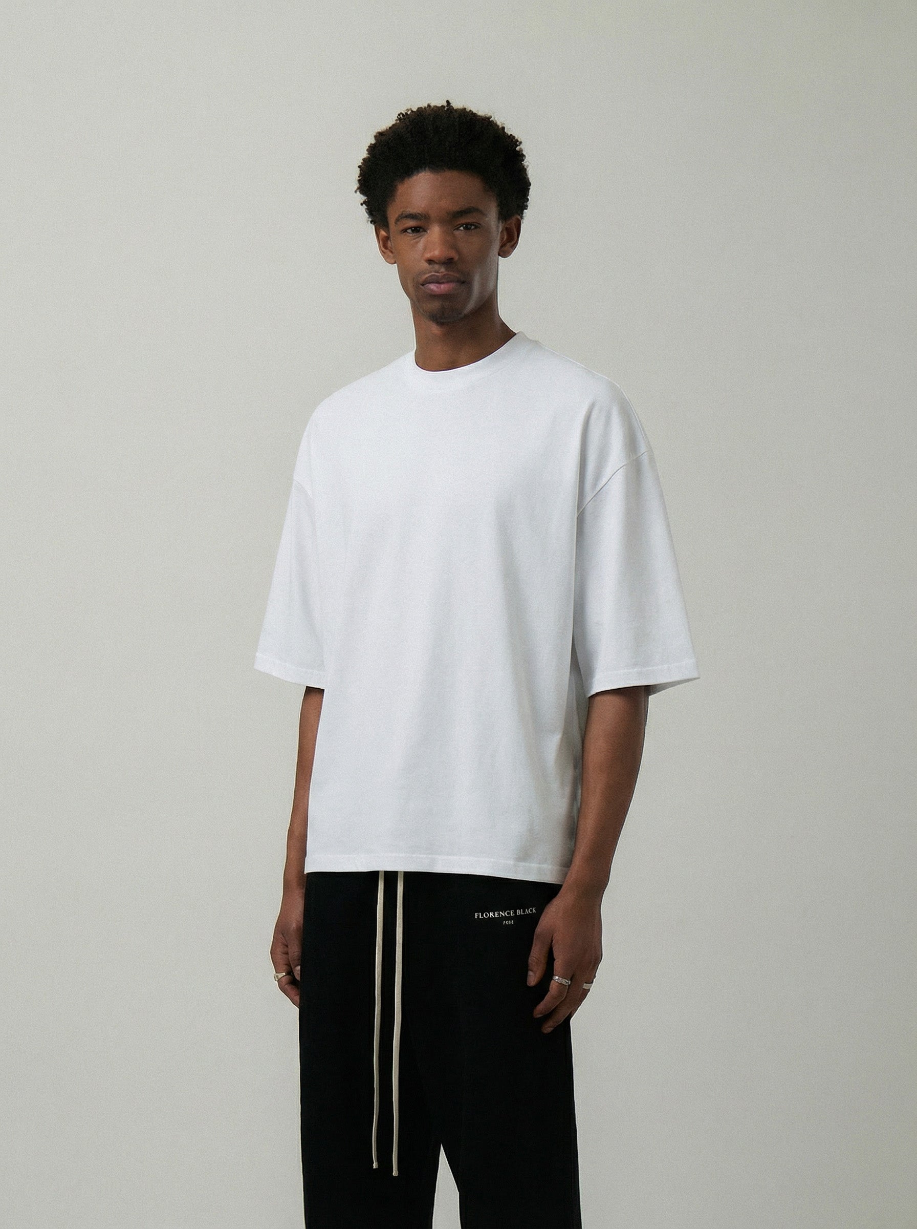 Florence Black Soleto Oversized White T-Shirt