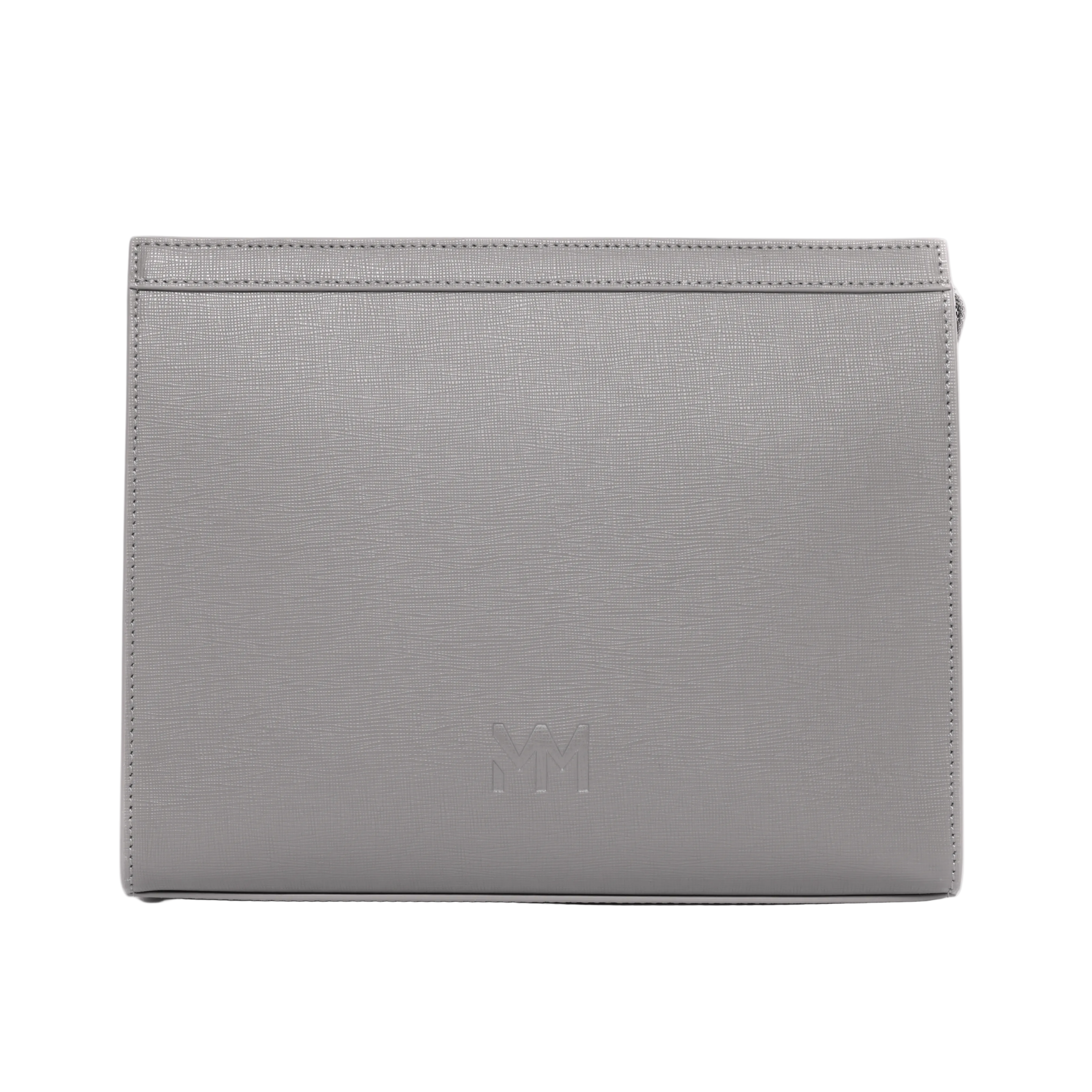 MM London Nardo Saffiano Grey Clutch Bag