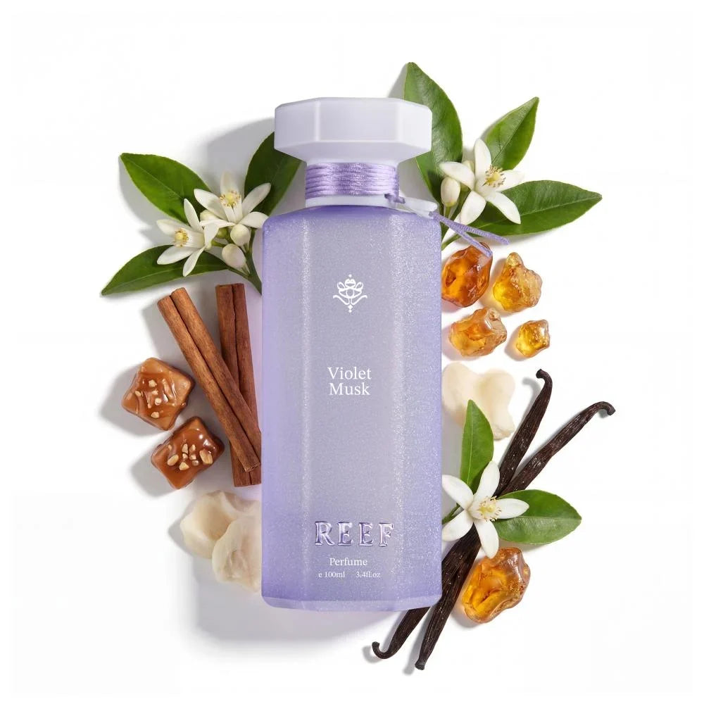 Detail view of REEF Perfumes UK Violet Musk EDP 100ml Fragrances