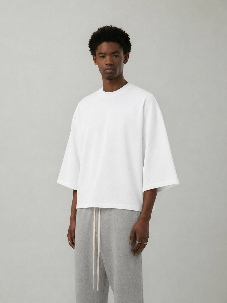 Florence Black Crop V2 White T-Shirt