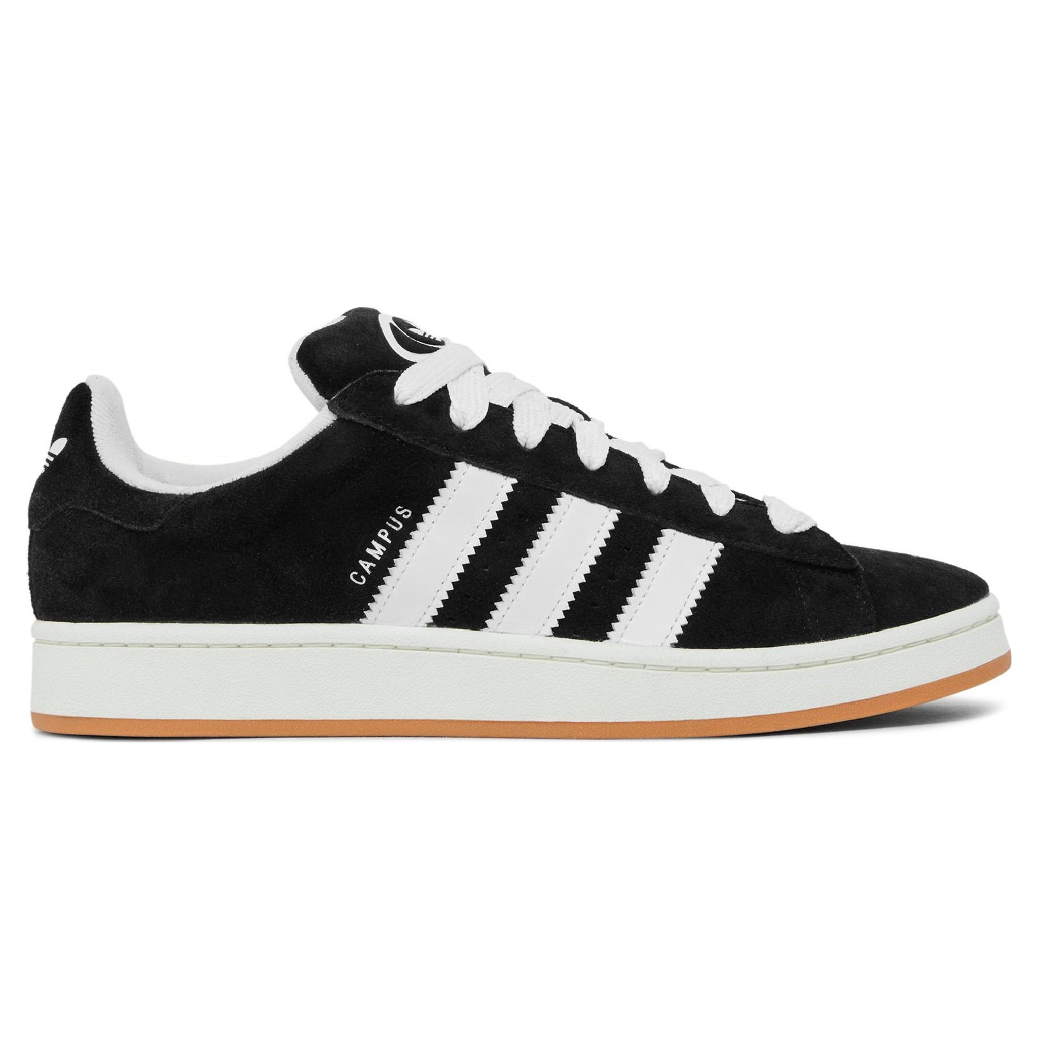 Side view of Adidas Campus 00s Black White Gum HQ8708