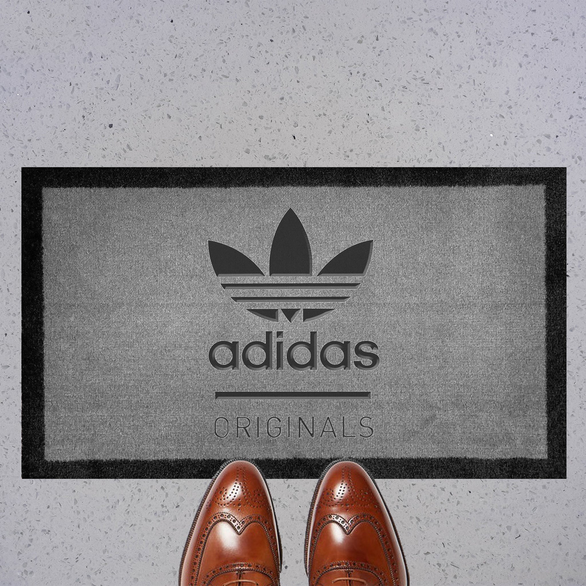 Shoe view of Adidas Originals Light Grey Doormat 70x40cm