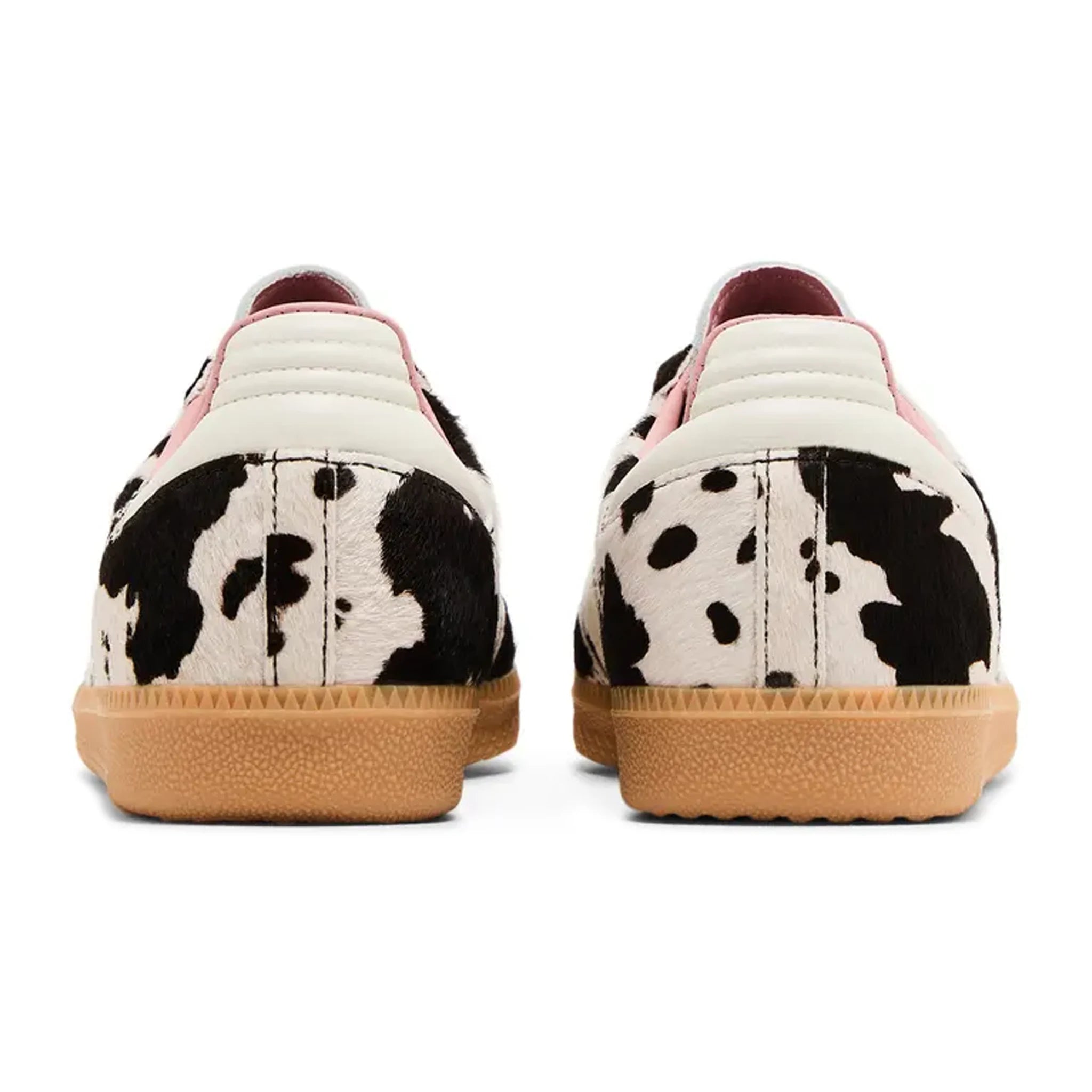 Heel view of Adidas Samba OG Cow Print (W)
