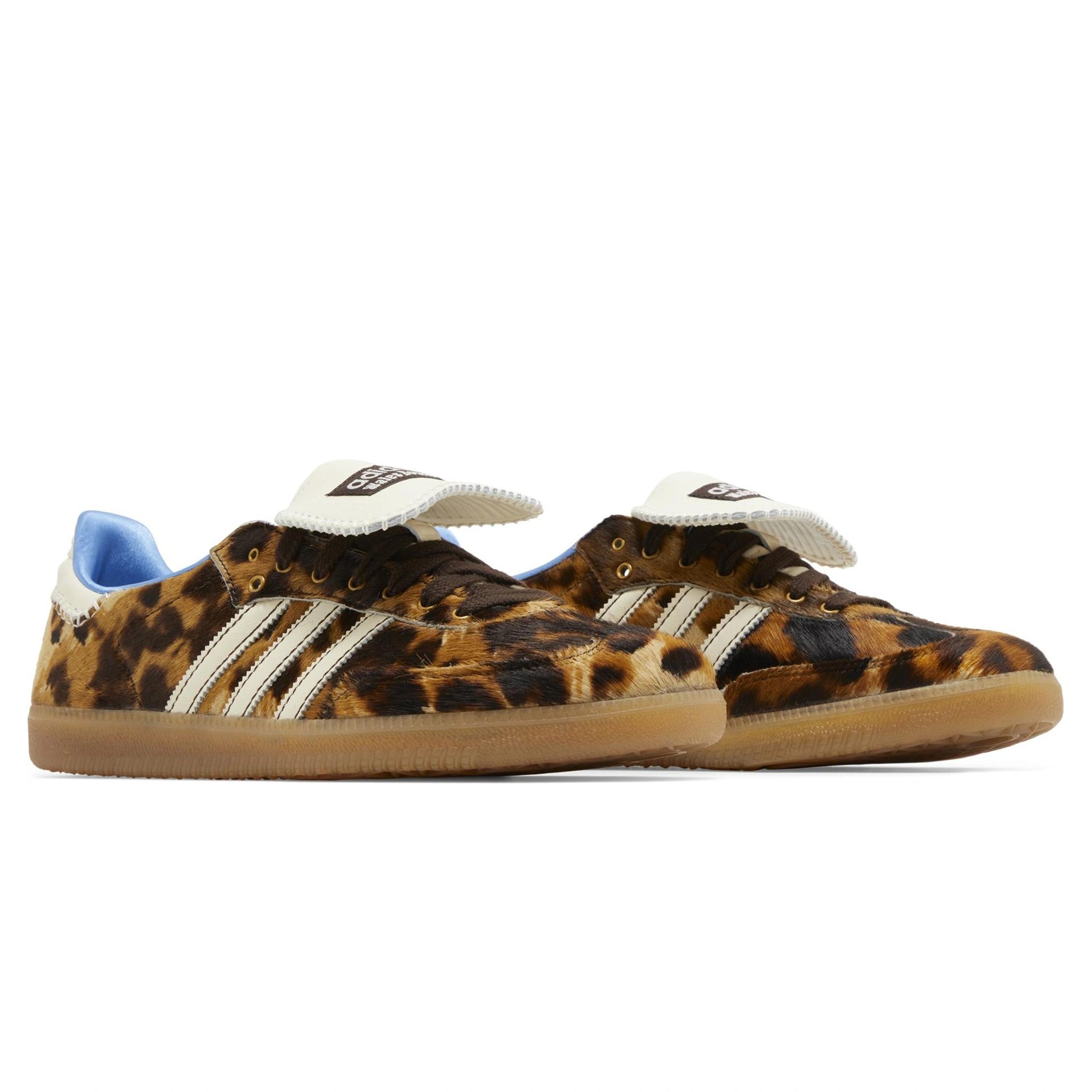 Front side view of Adidas Samba Pony Wales Bonner Leopard IE0578
