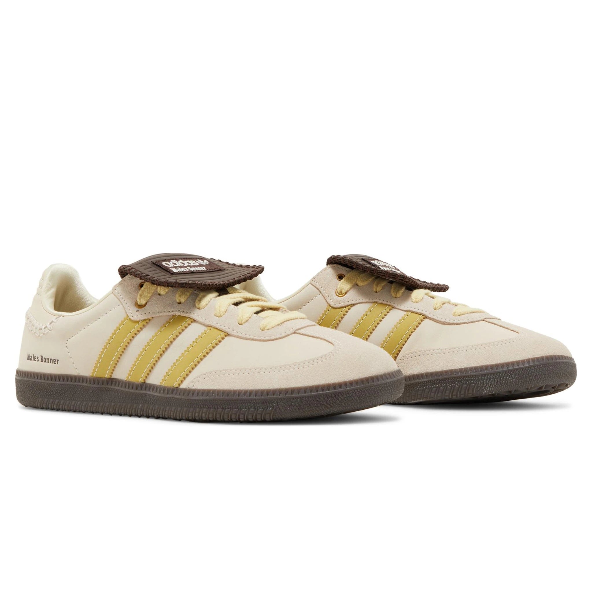 Front side view of Adidas Samba Wales Bonner Beige Yellow ID0217